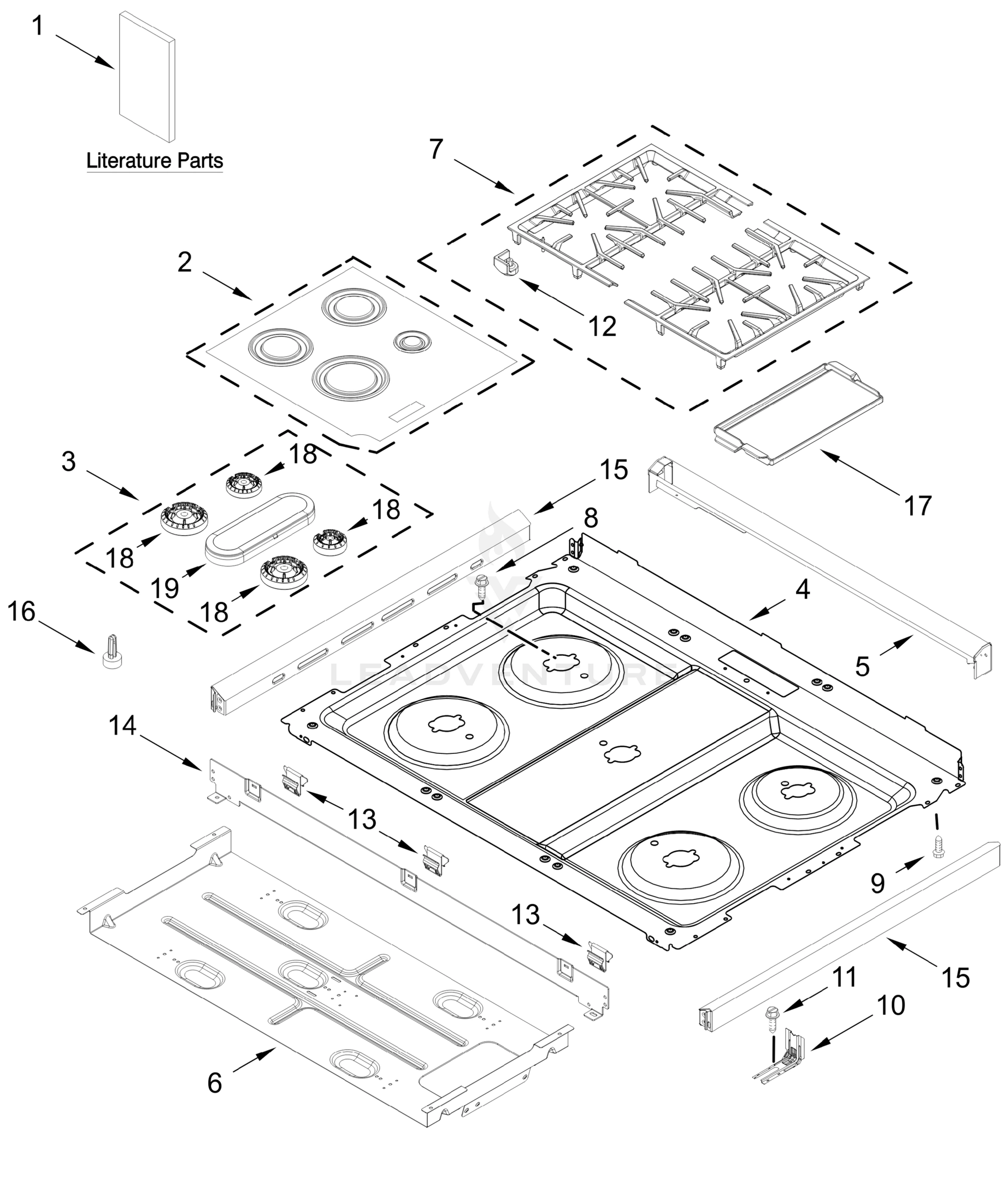 COOKTOP PARTS