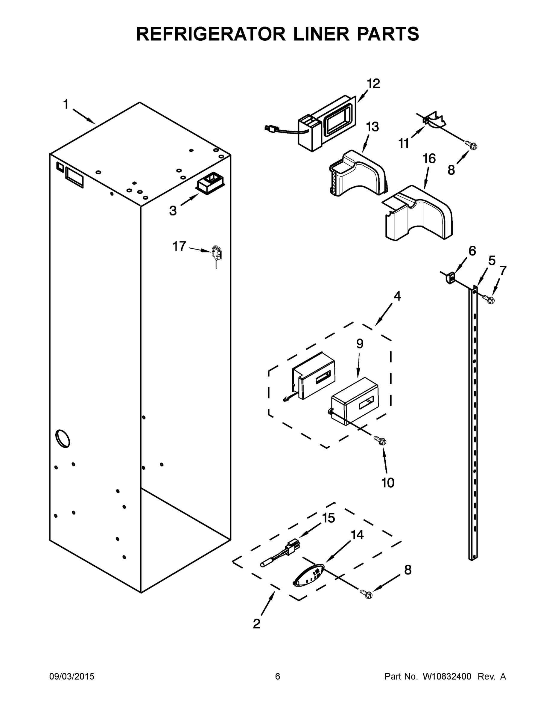 04 - REFRIGERATOR LINER PARTS