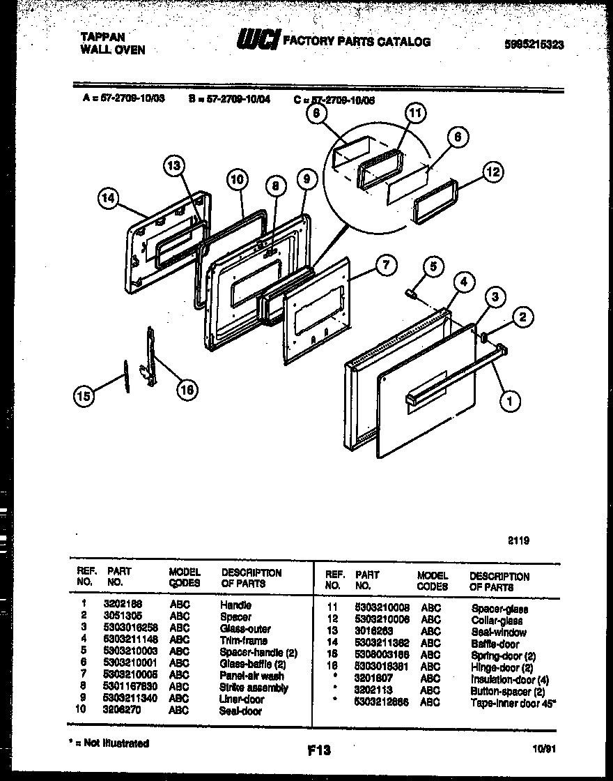 04 - LOWER OVEN DOOR PARTS