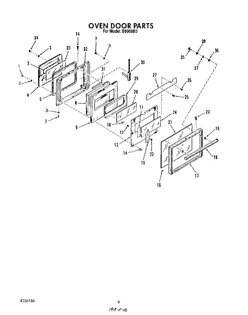 05 - OVEN DOOR , LIT/OPTIONAL
