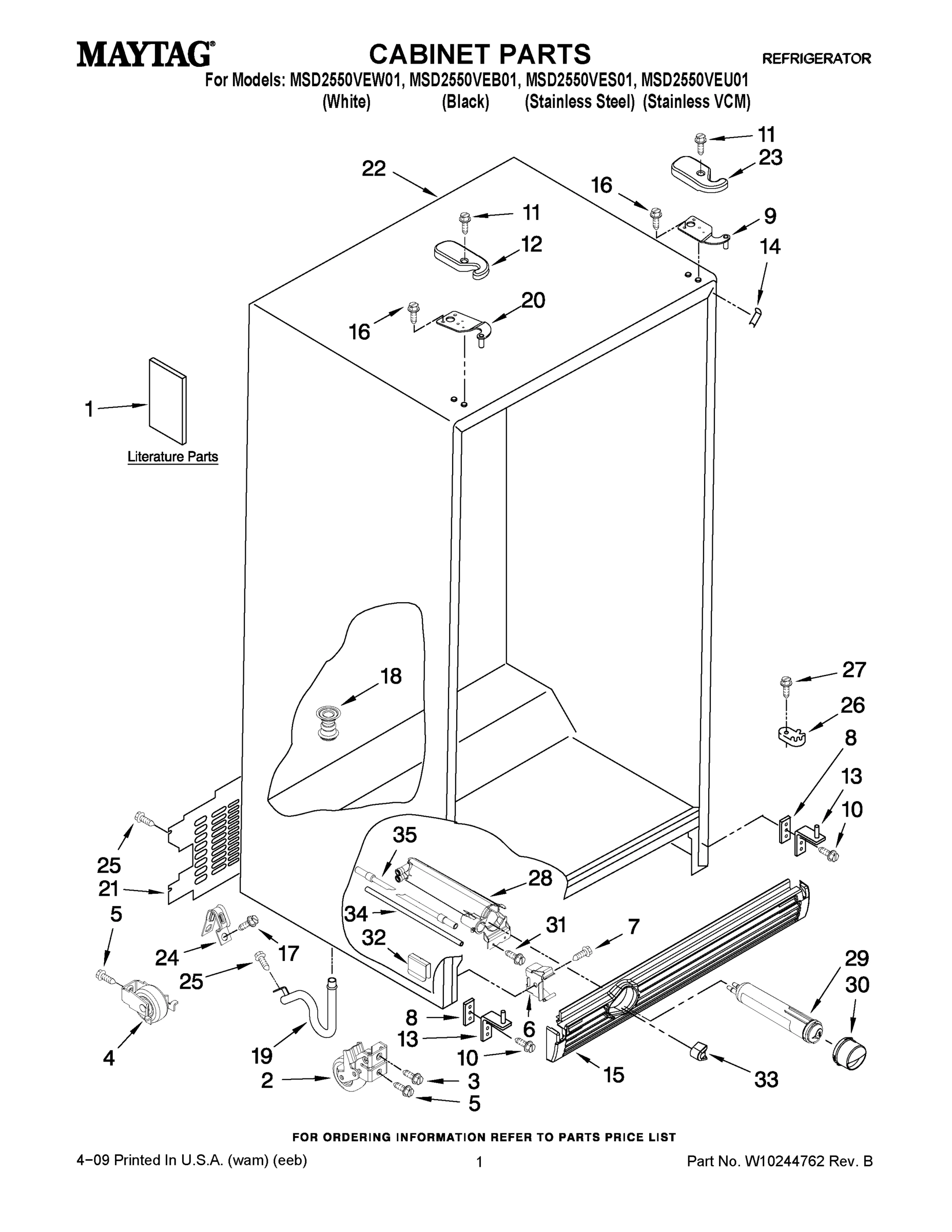 01 - CABINET PARTS