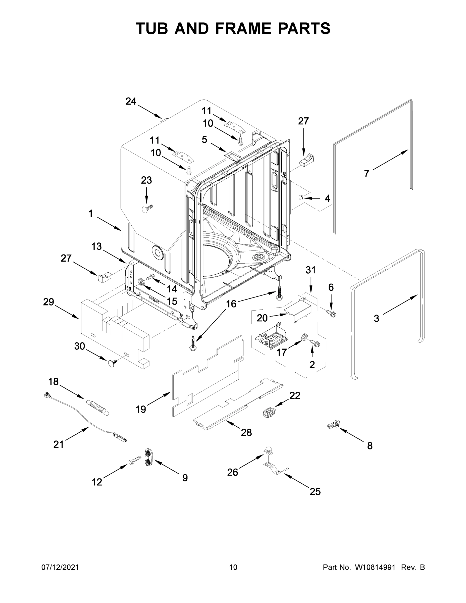 06 - TUB AND FRAME PARTS