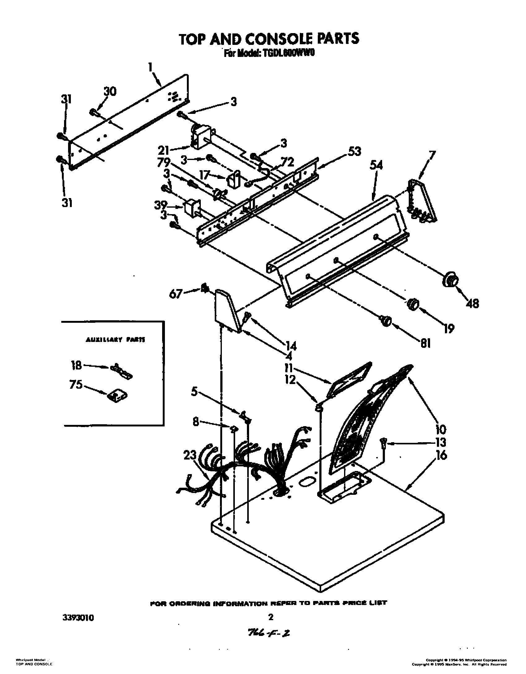 02 - TOP AND CONSOLE, LITERATURE AND OPTIONAL