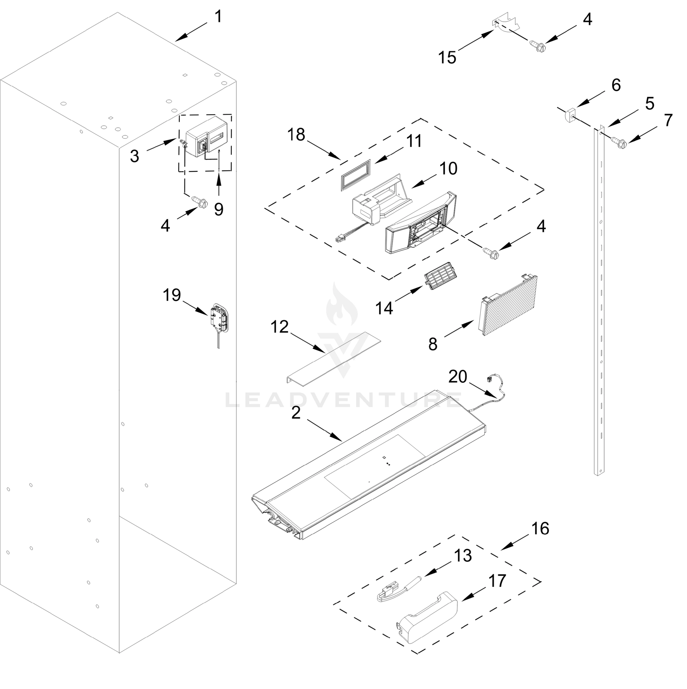 REFRIGERATOR LINER PARTS