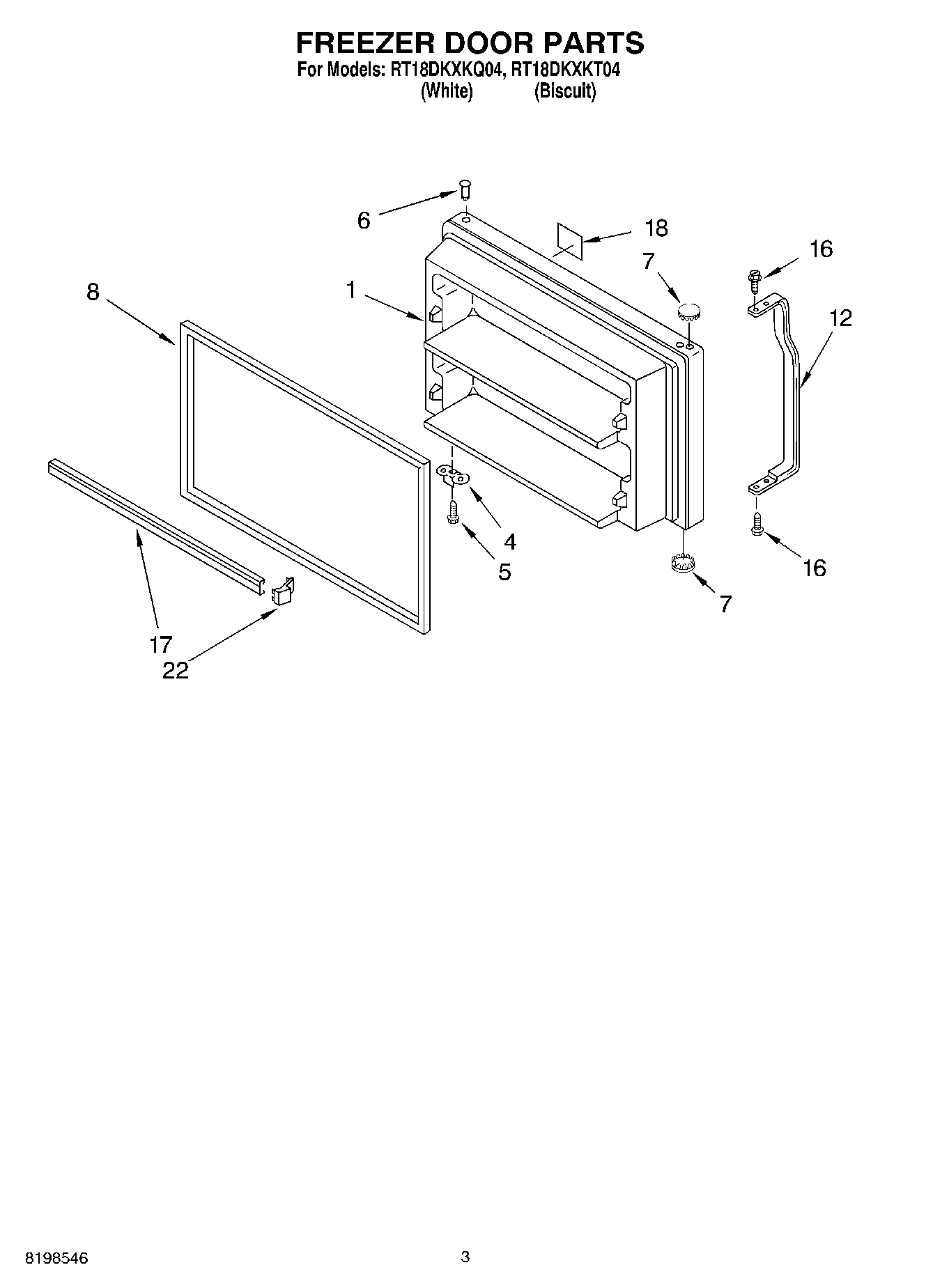 02 - FREEZER DOOR PARTS