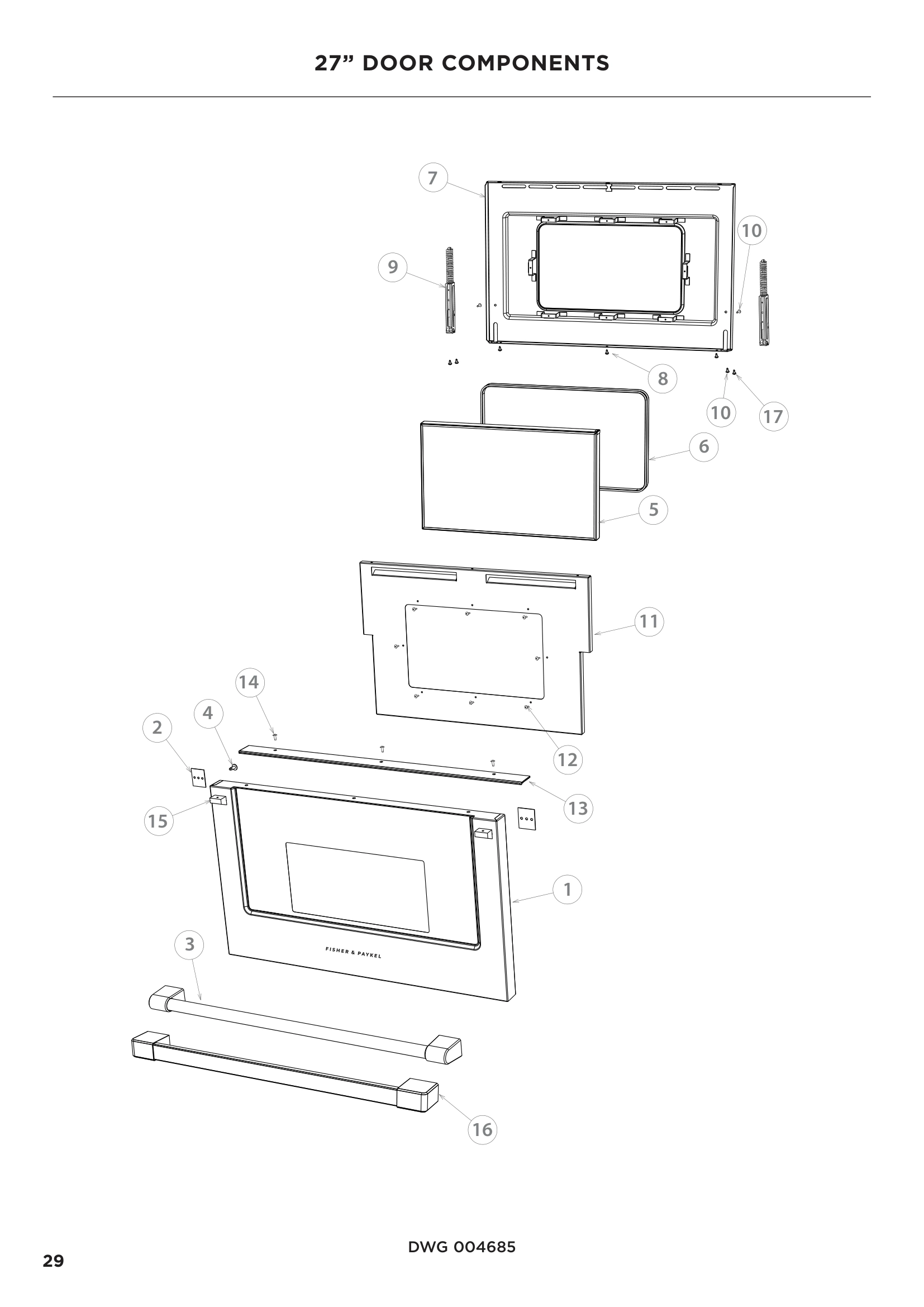 27” DOOR COMPONENTS