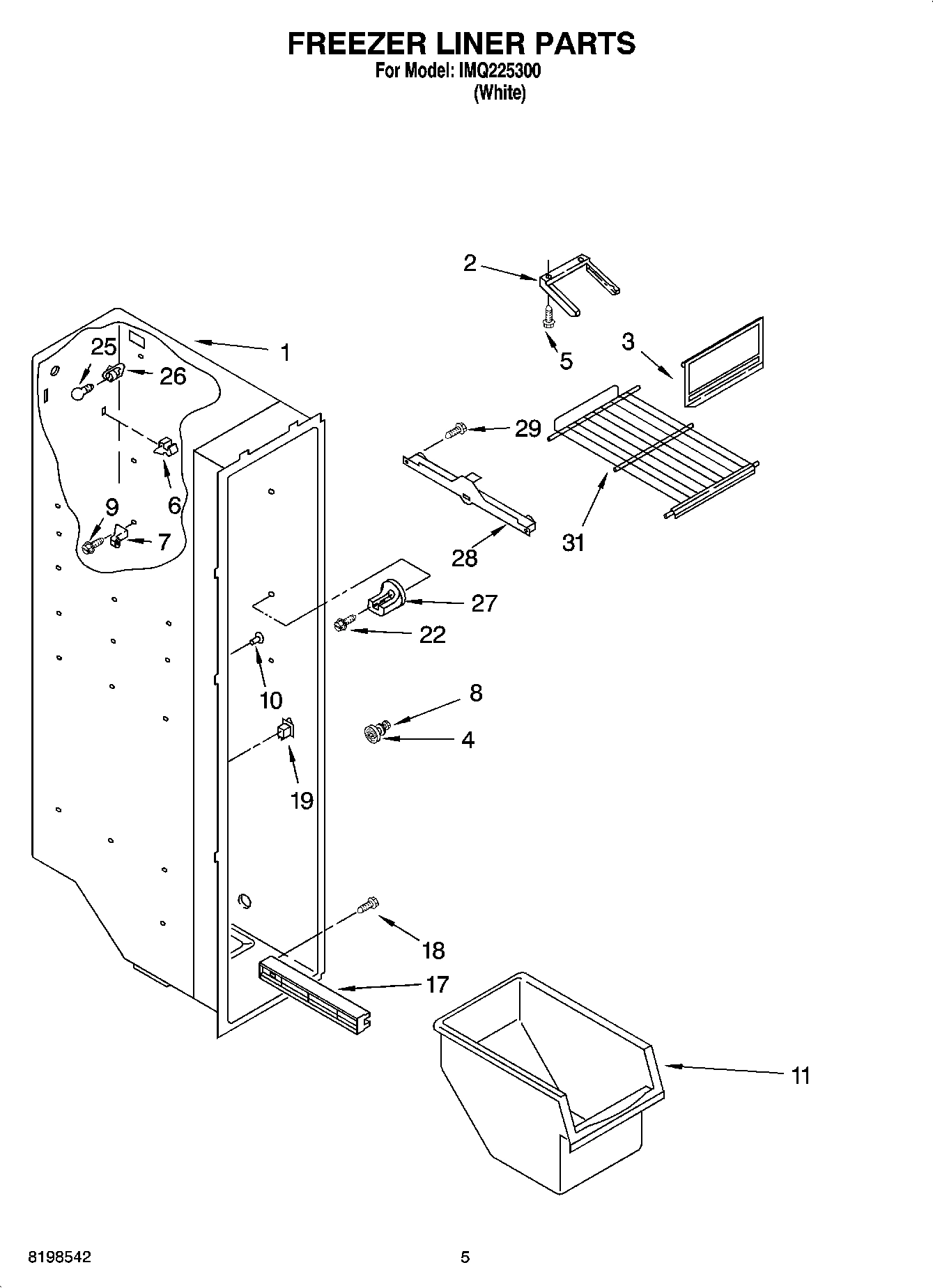 04 - FREEZER LINER PARTS