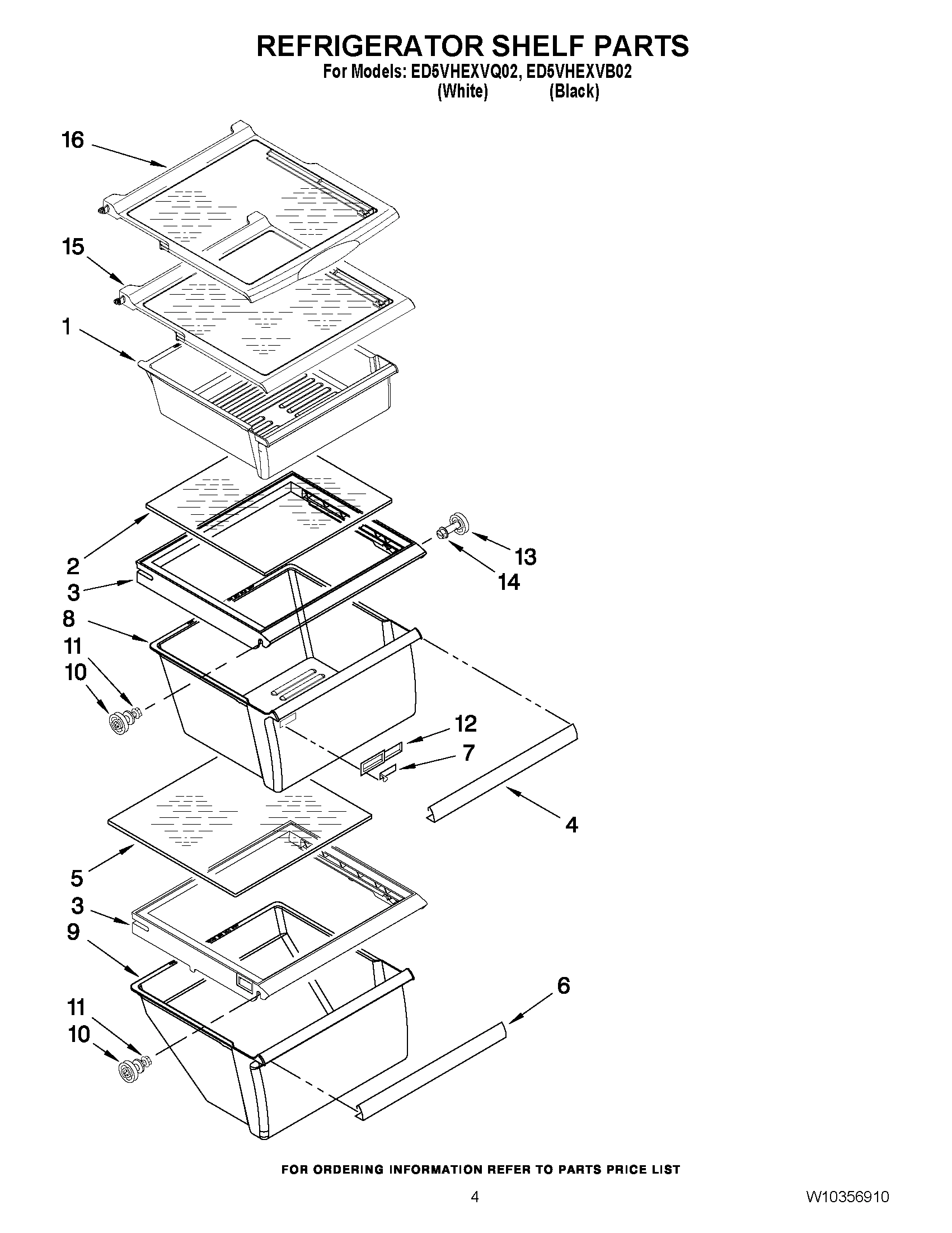 03 - REFRIGERATOR SHELF PARTS