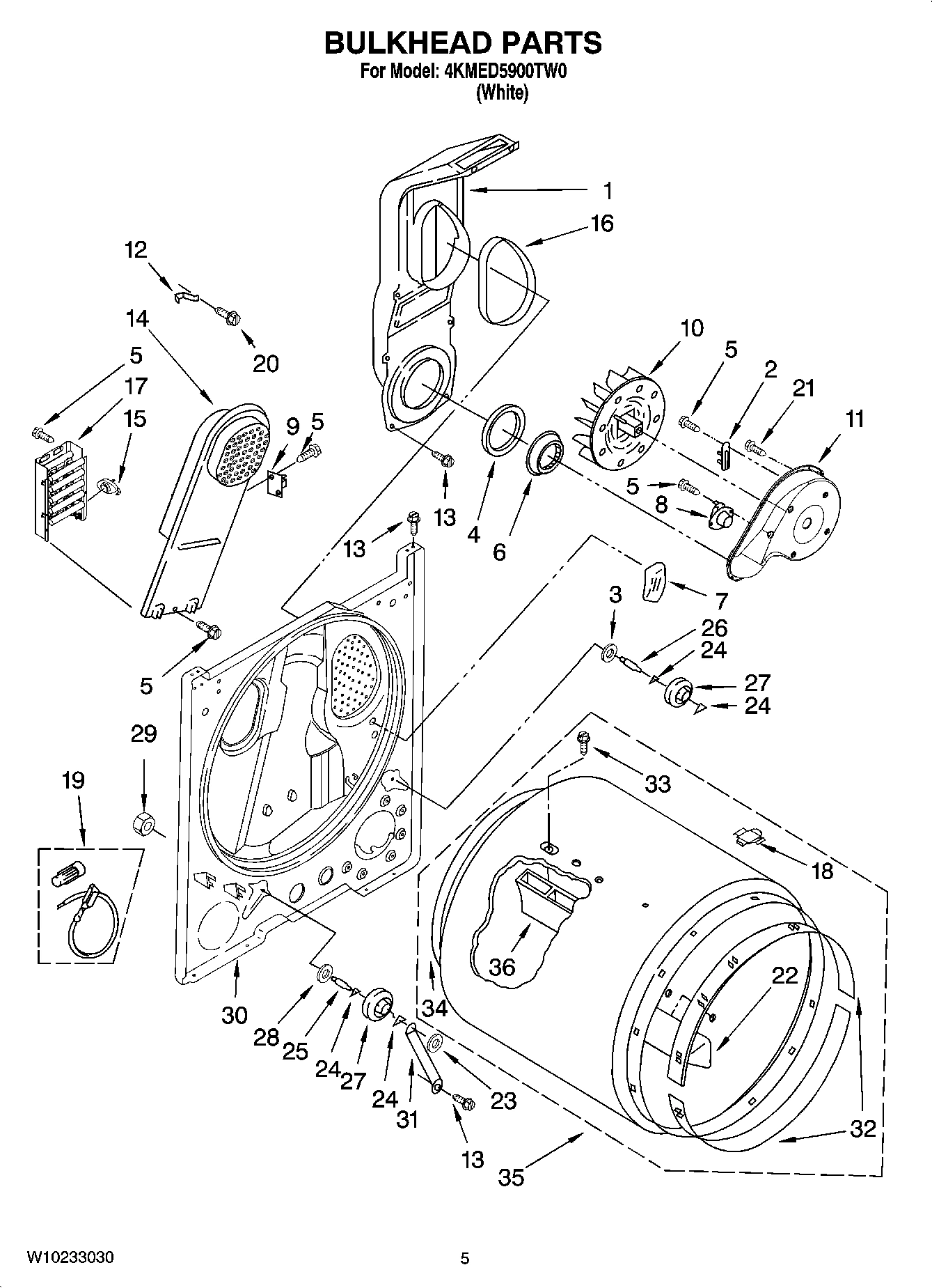 03 - BULKHEAD PARTS, OPTIONAL PARTS (NOT INCLUDED)