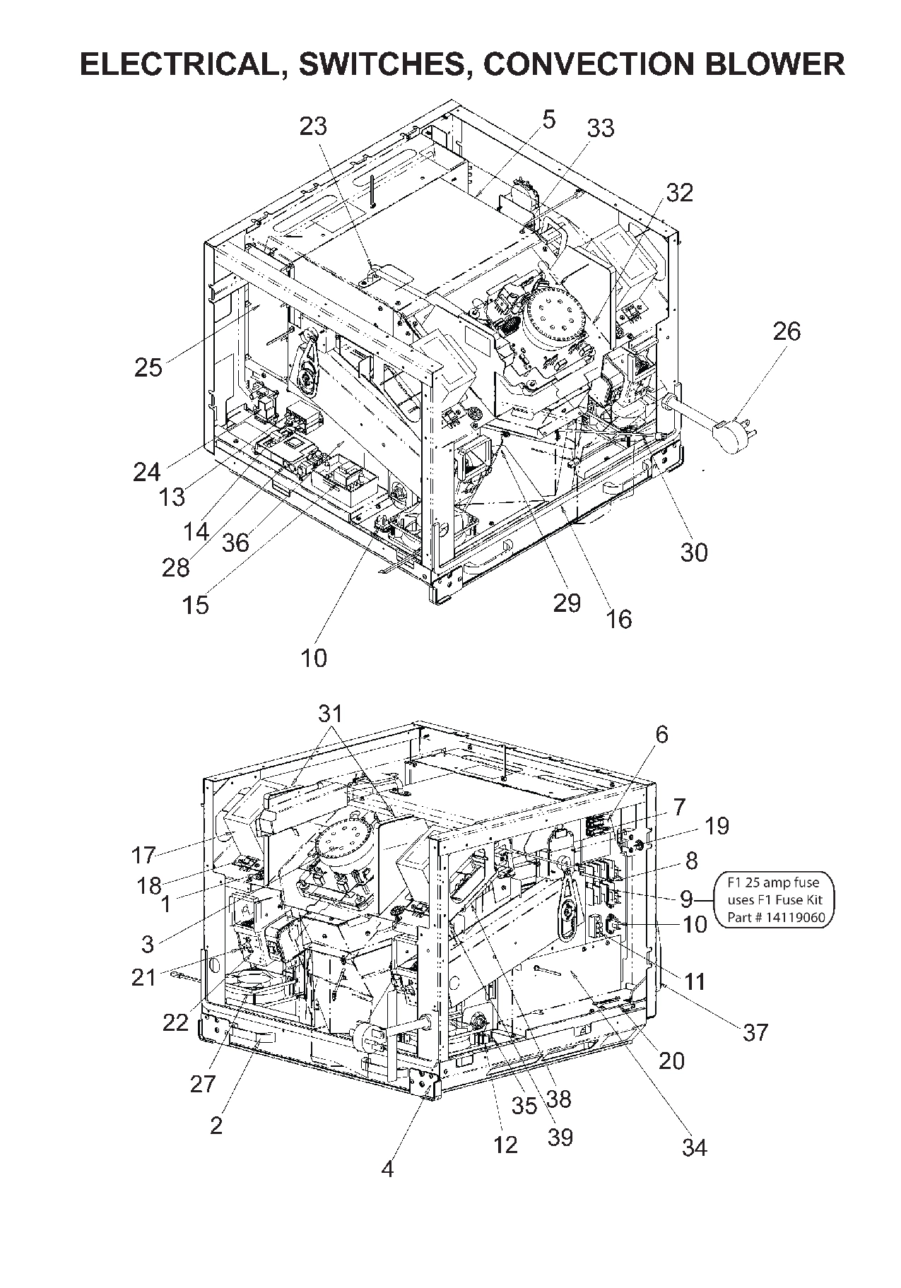ELECTRICAL, SWITCHES, CONVECTION BLOWER
