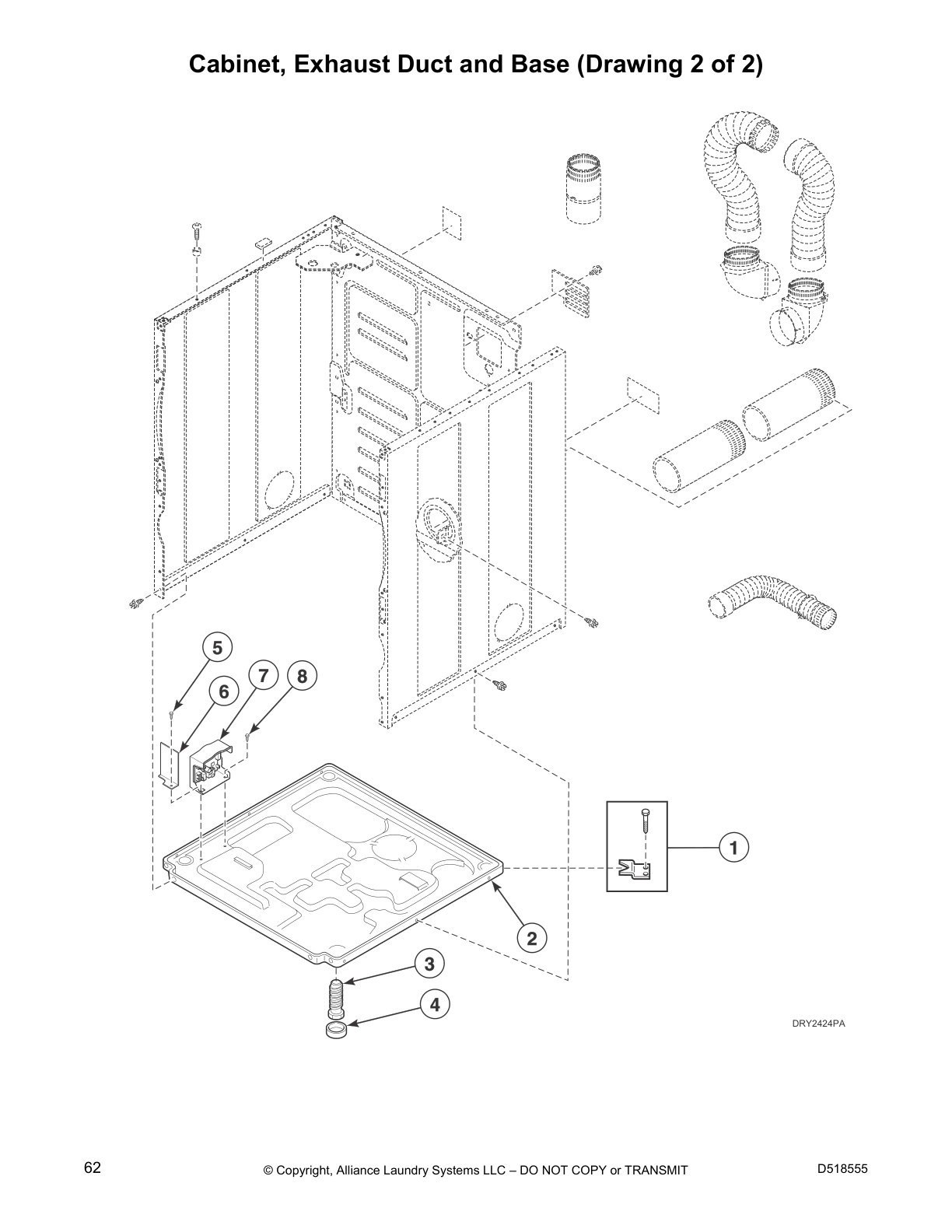 Cabinet, Exhaust Duct and Base (Drawing 2 of 2)