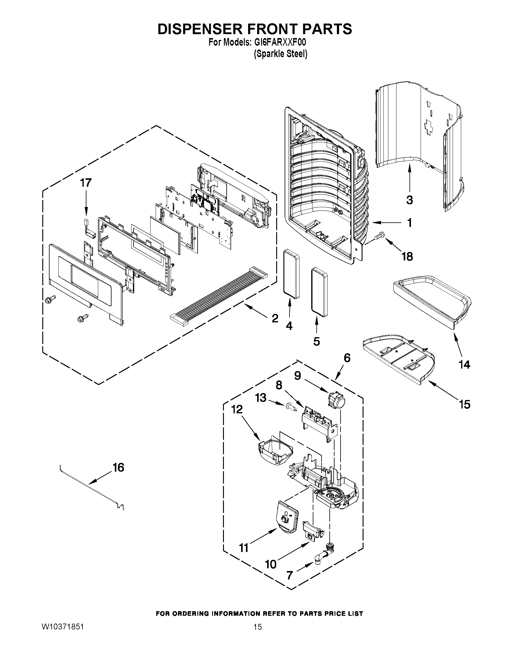 08 - DISPENSER FRONT PARTS