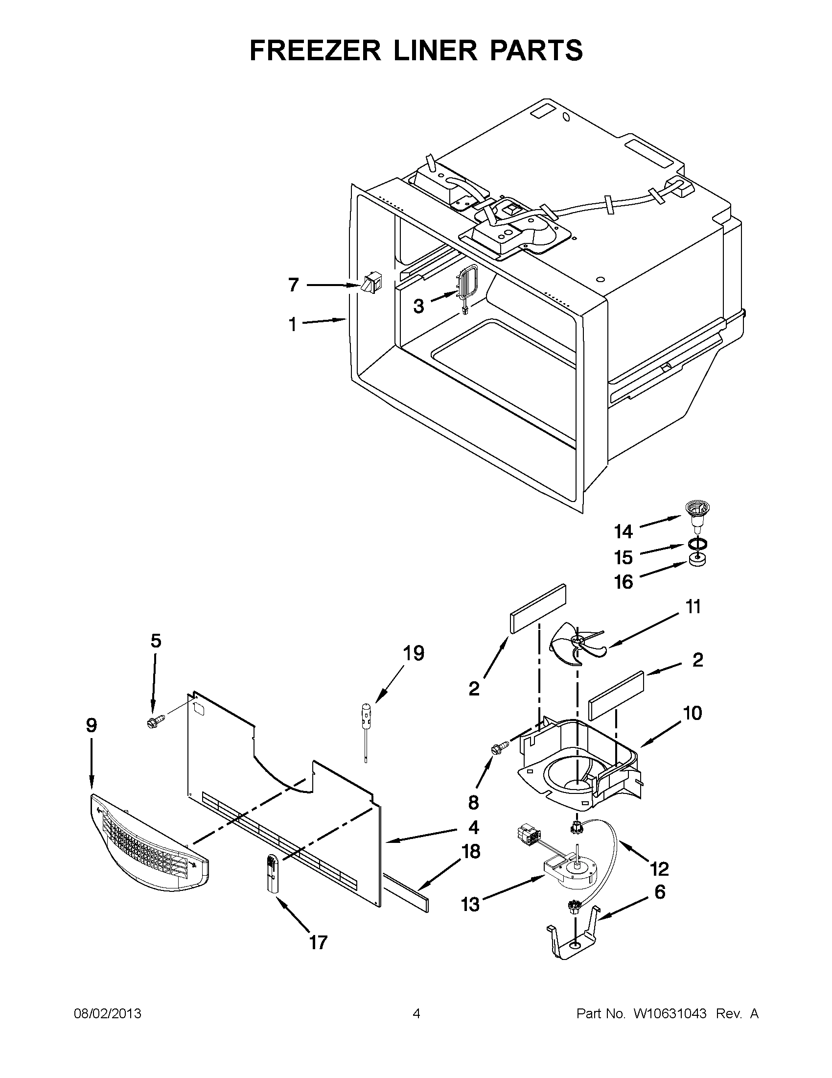 02 - FREEZER LINER PARTS
