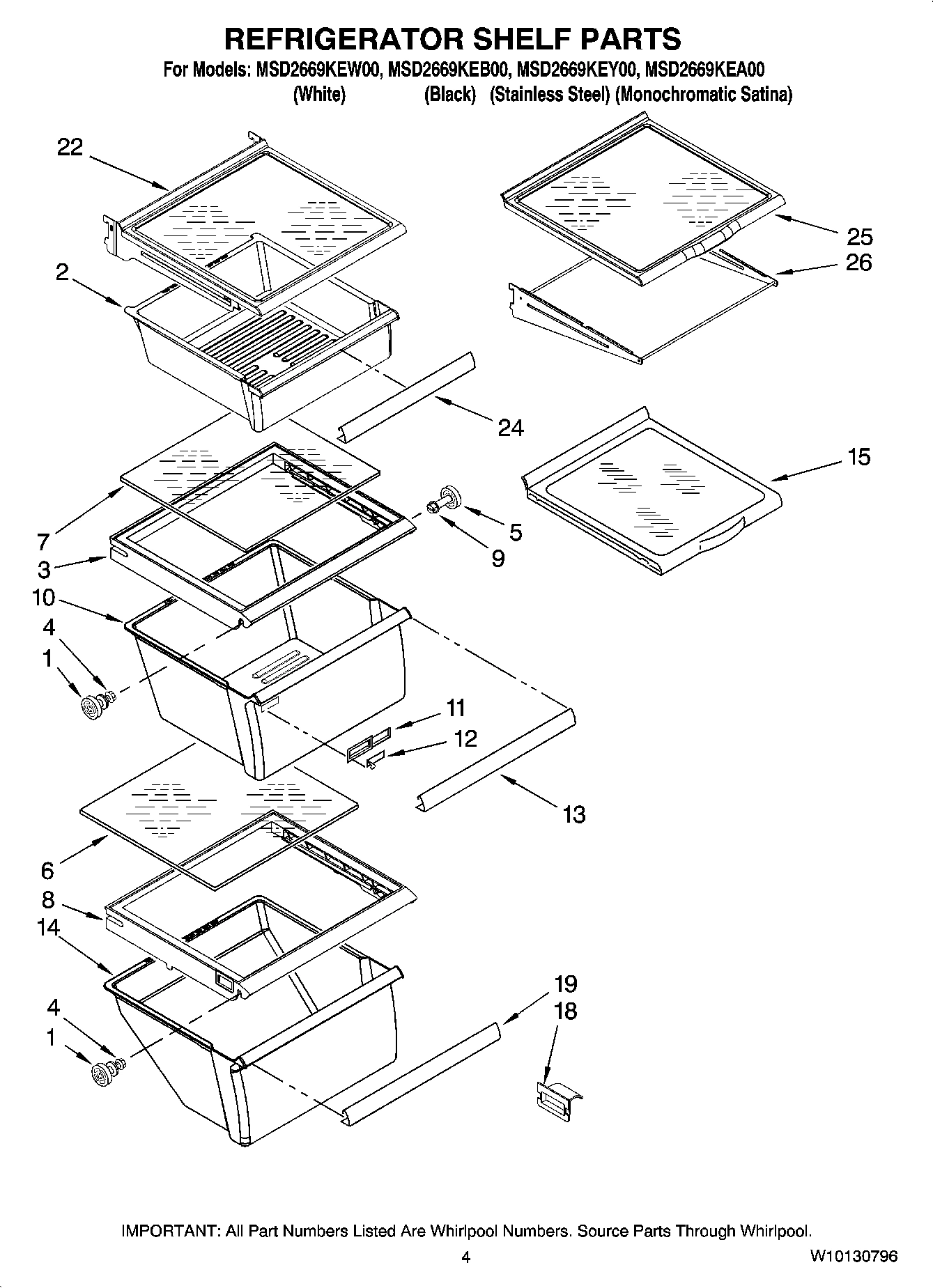 03 - REFRIGERATOR SHELF PARTS