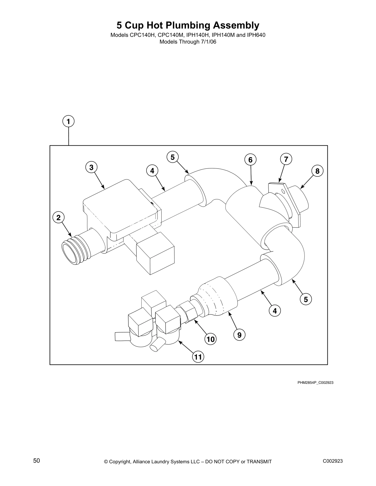 5 Cup Hot Plumbing Assembly