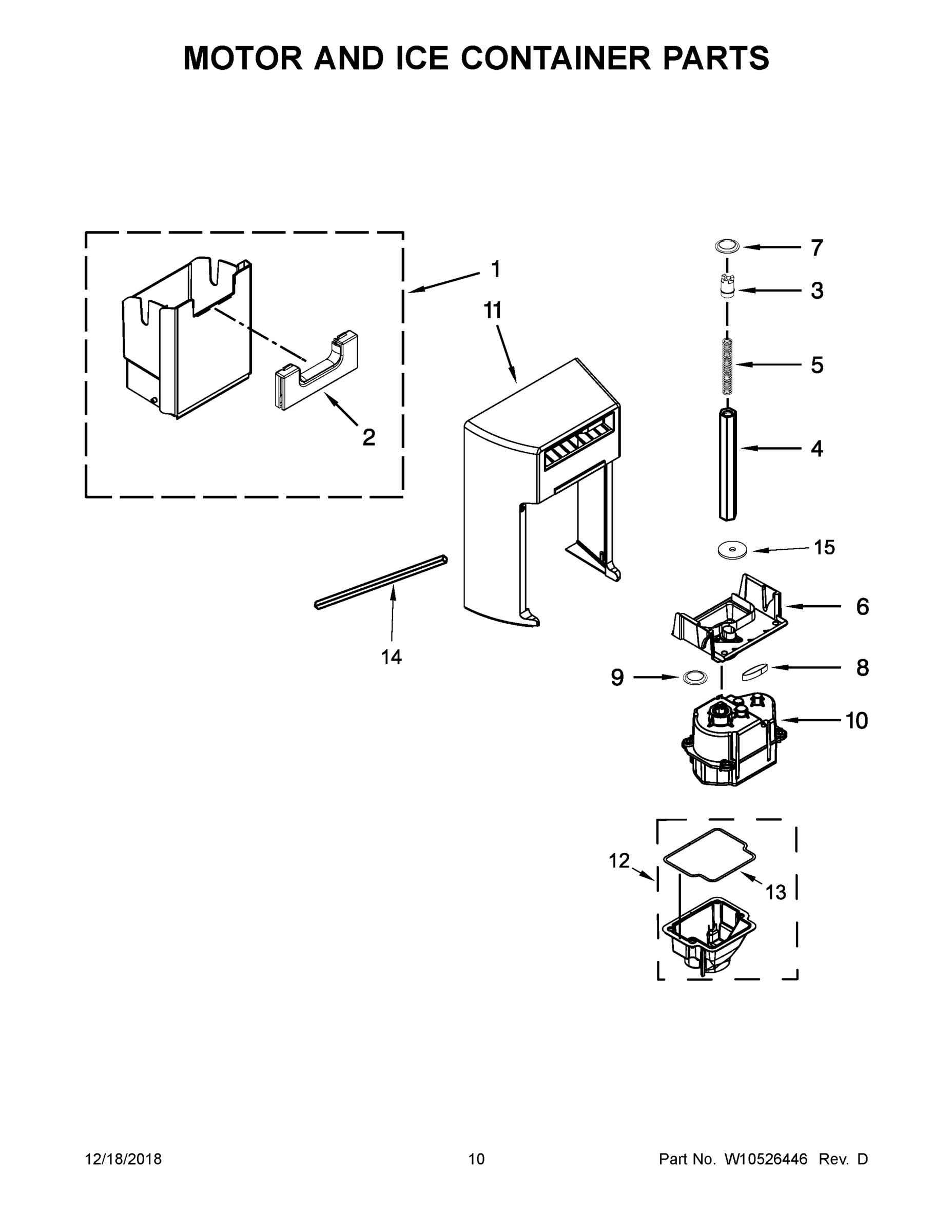 06 - MOTOR AND ICE CONTAINER PARTS