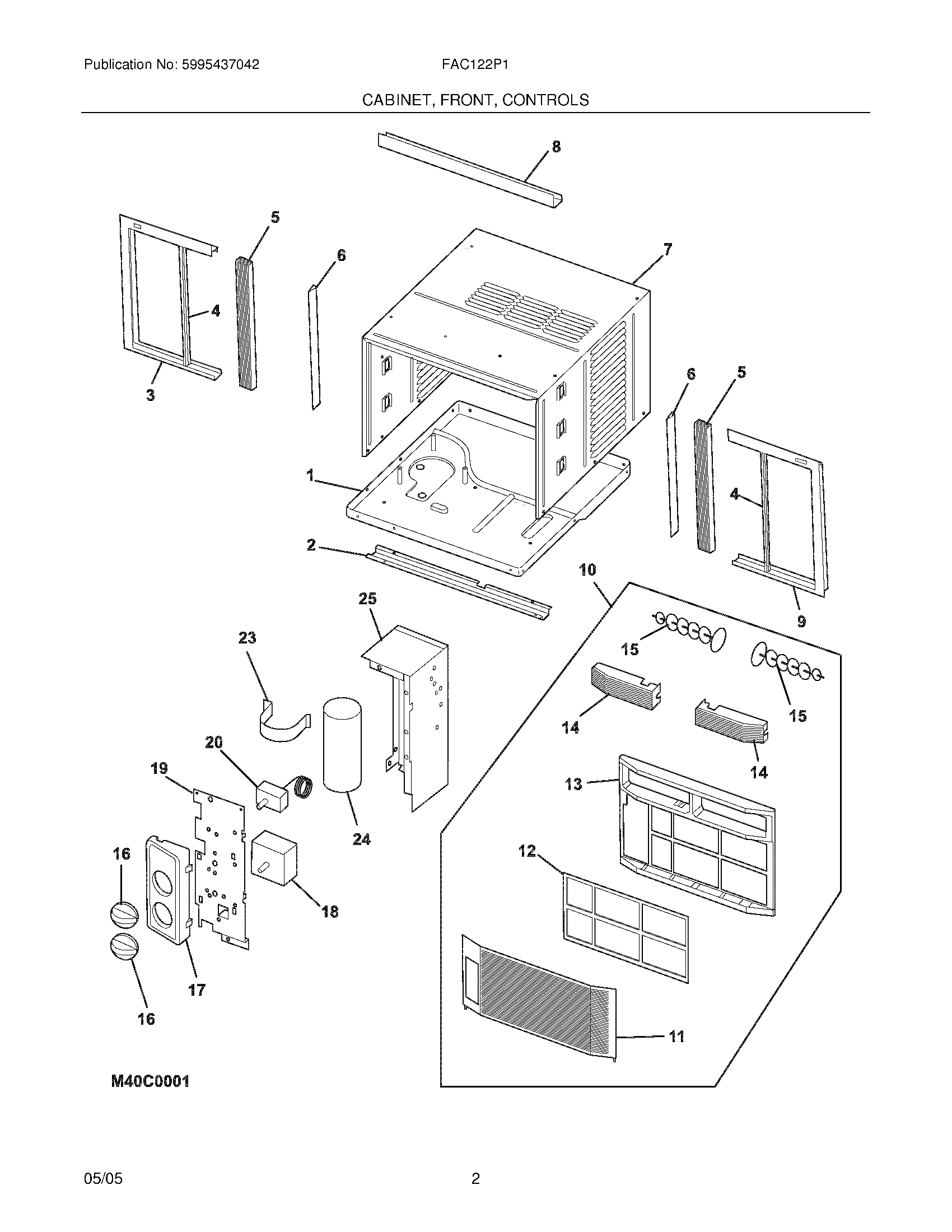 03 - CABINET/FRONT/CONTROLS