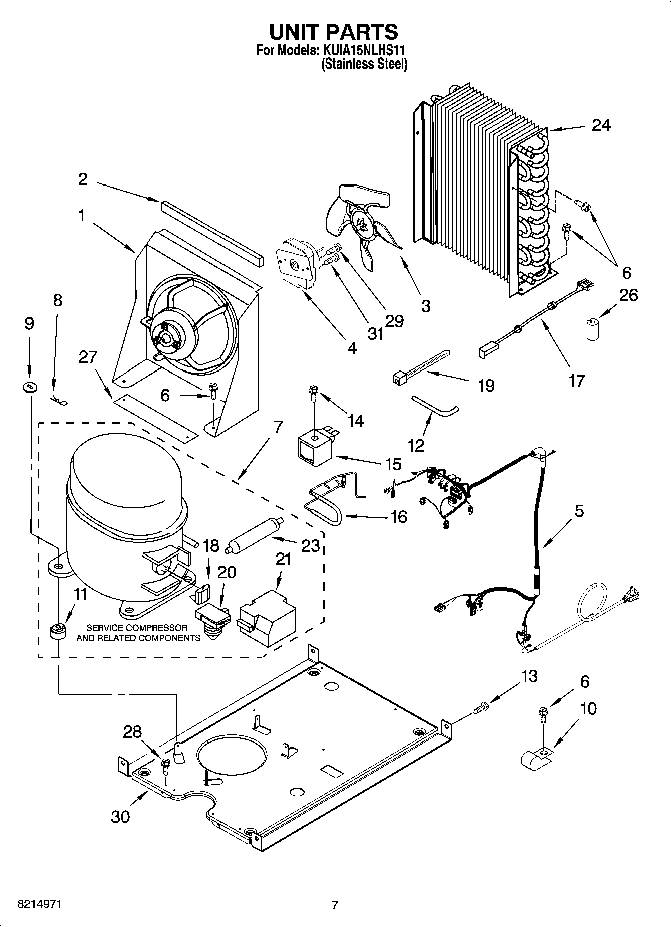 05 - UNIT PARTS, OPTIONAL PARTS (NOT INCLUDED)