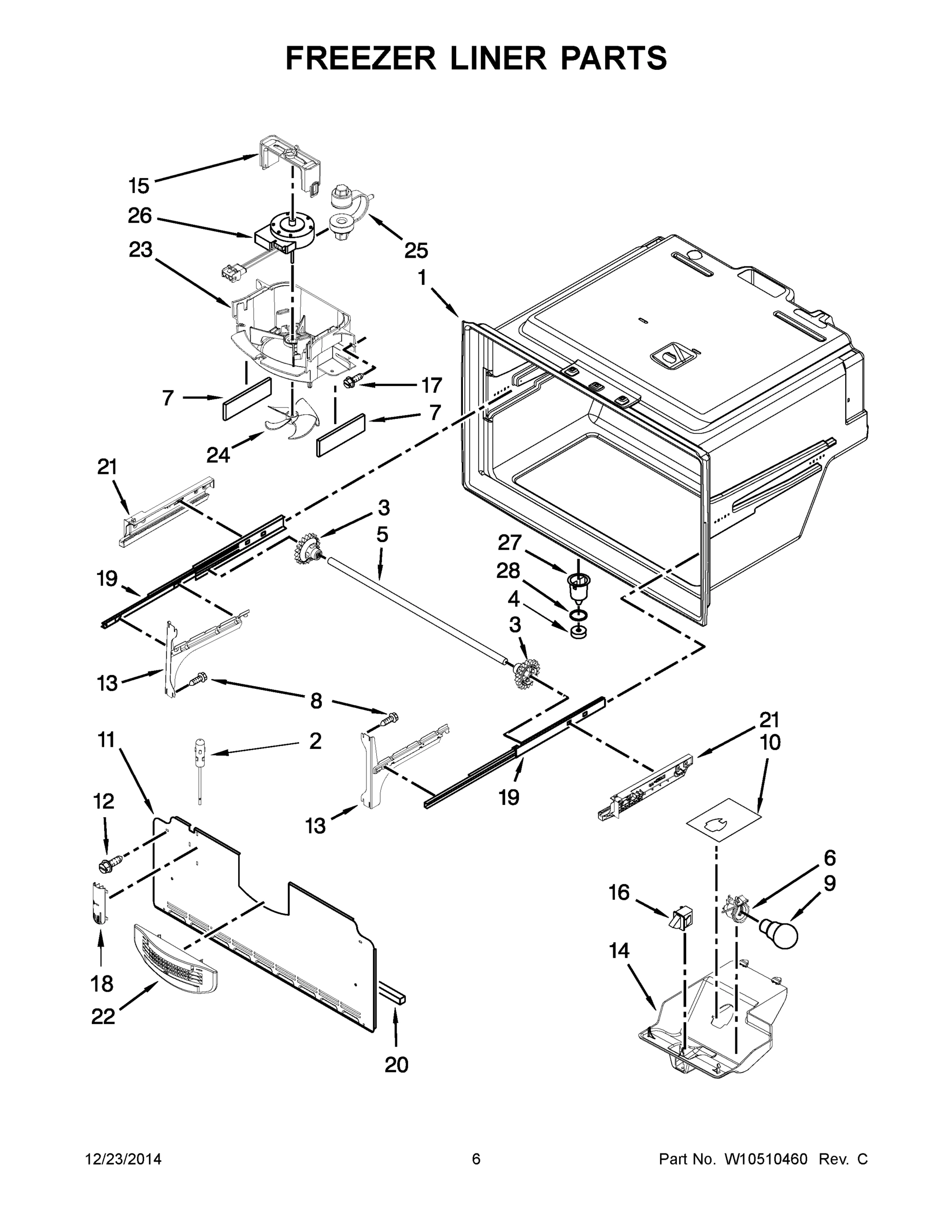 04 - FREEZER LINER PARTS