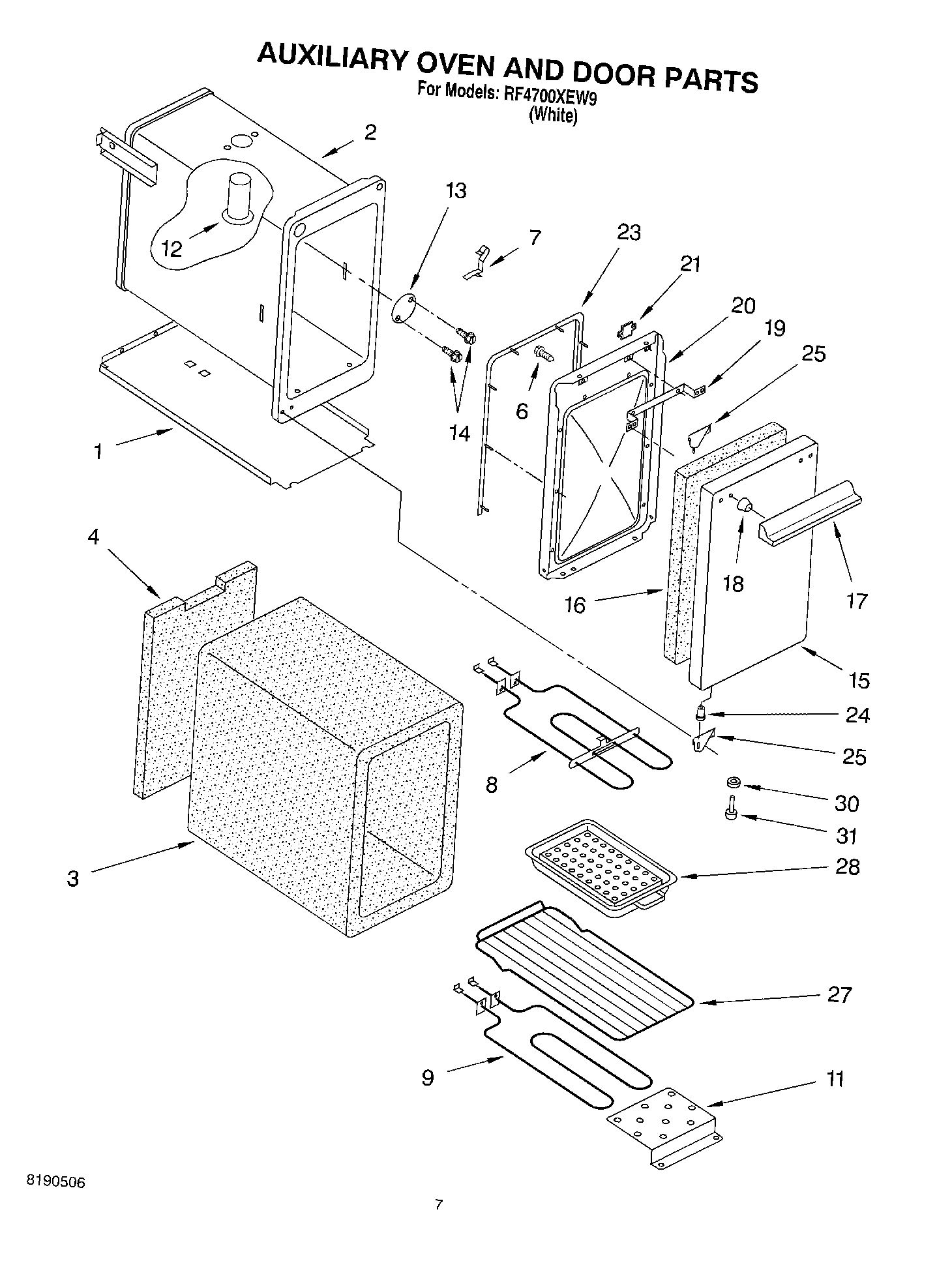 04 - AUXILIARY OVEN AND DOOR PARTS