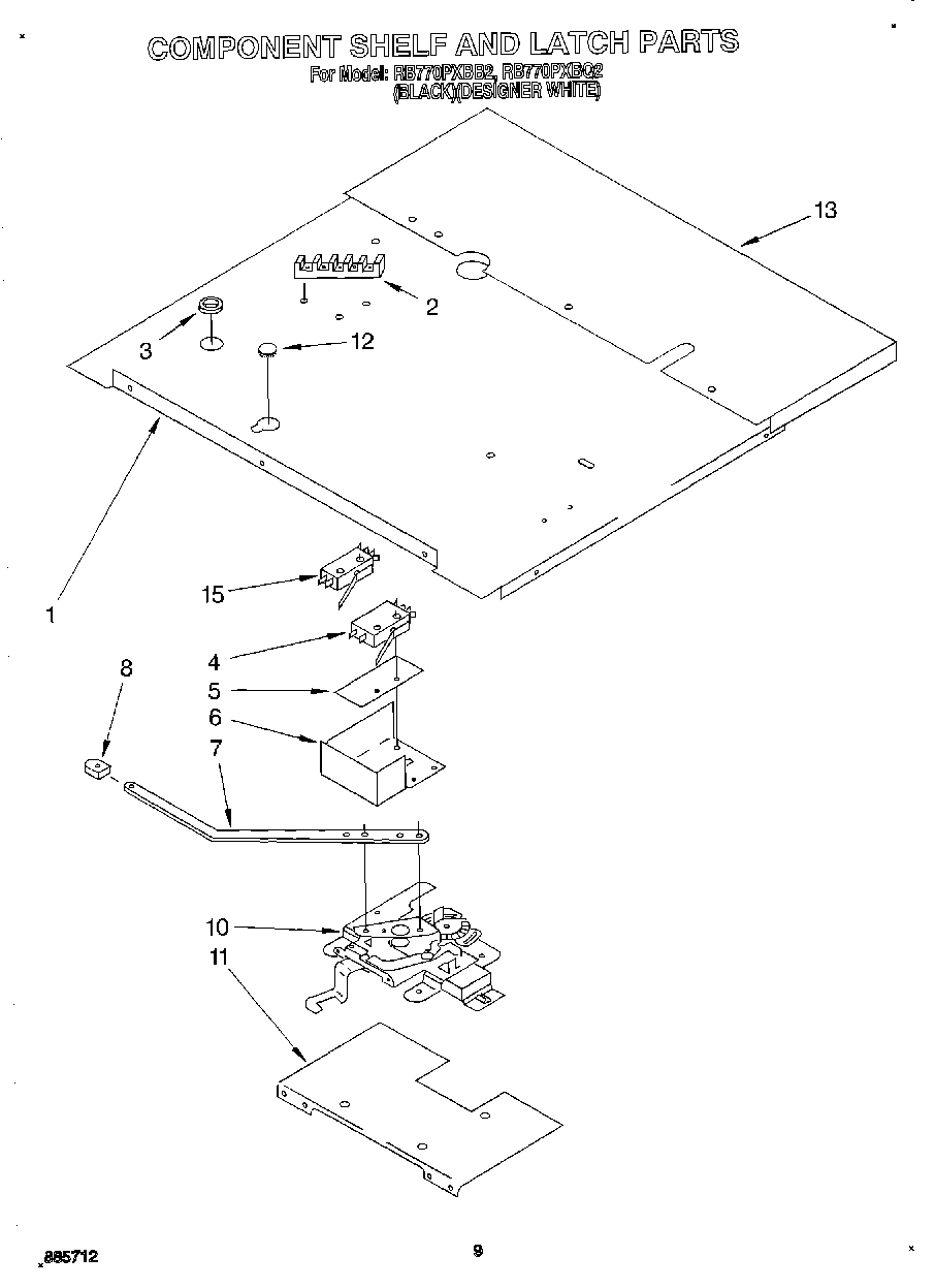 06 - COMPONENT SHELF AND LATCH