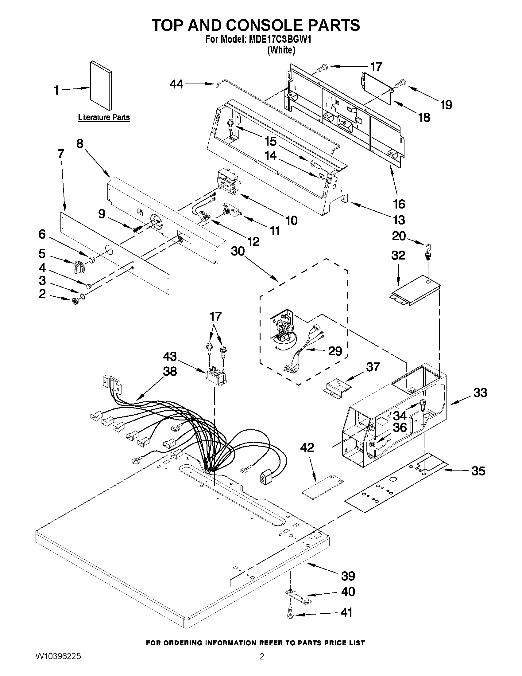 01 - TOP AND CONSOLE PARTS
