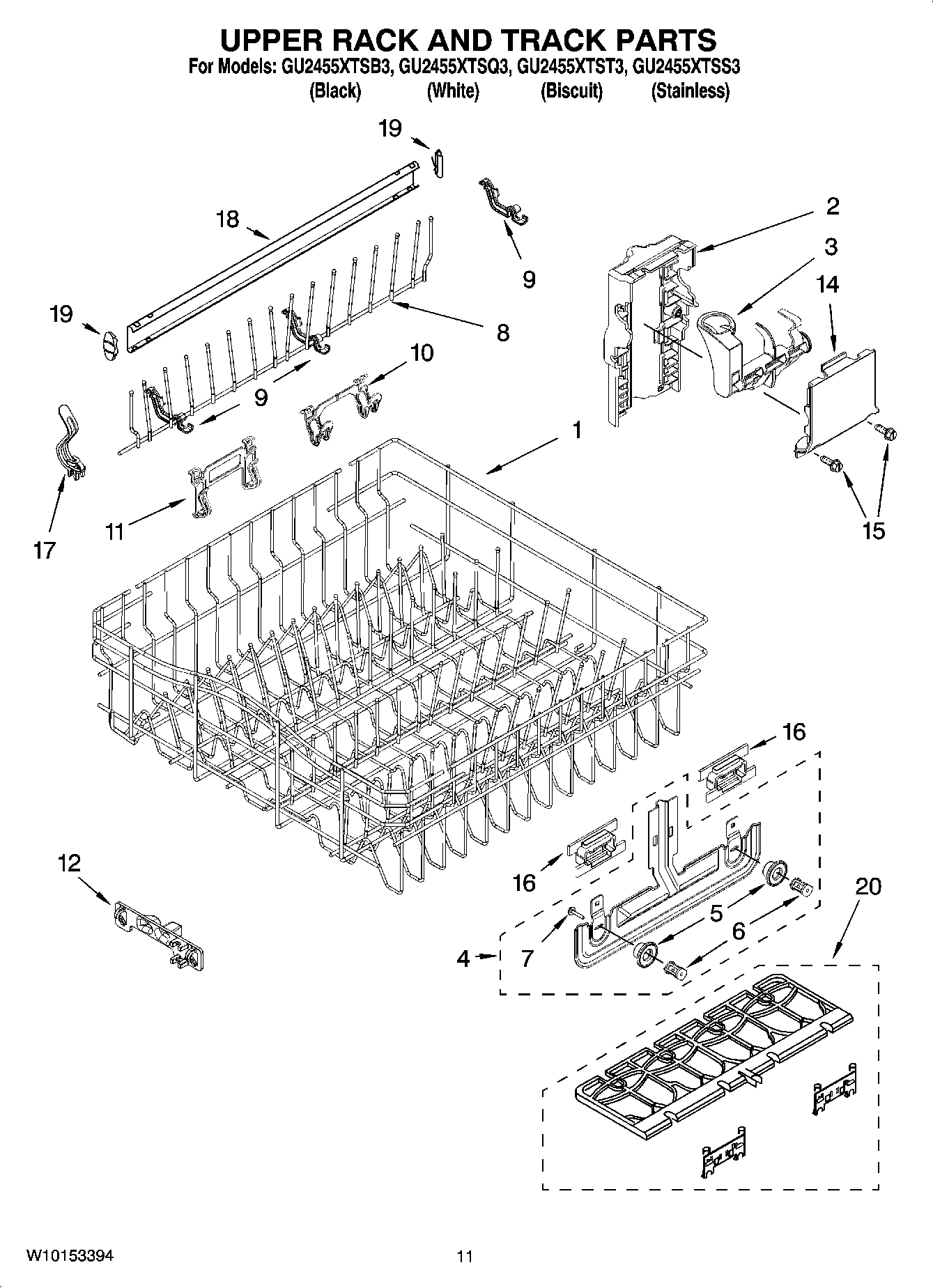 09 - UPPER RACK AND TRACK PARTS