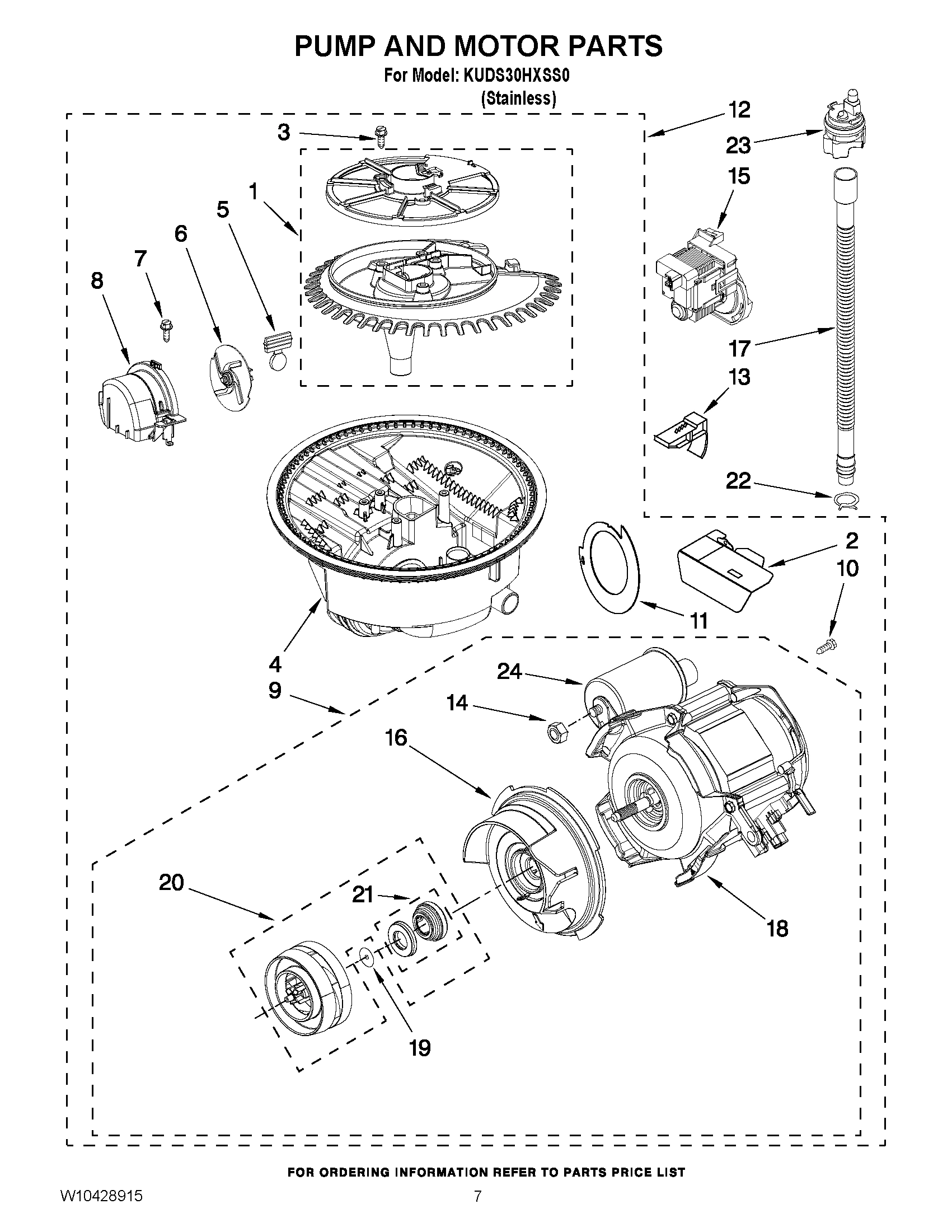 06 - PUMP, WASHARM AND MOTOR PARTS