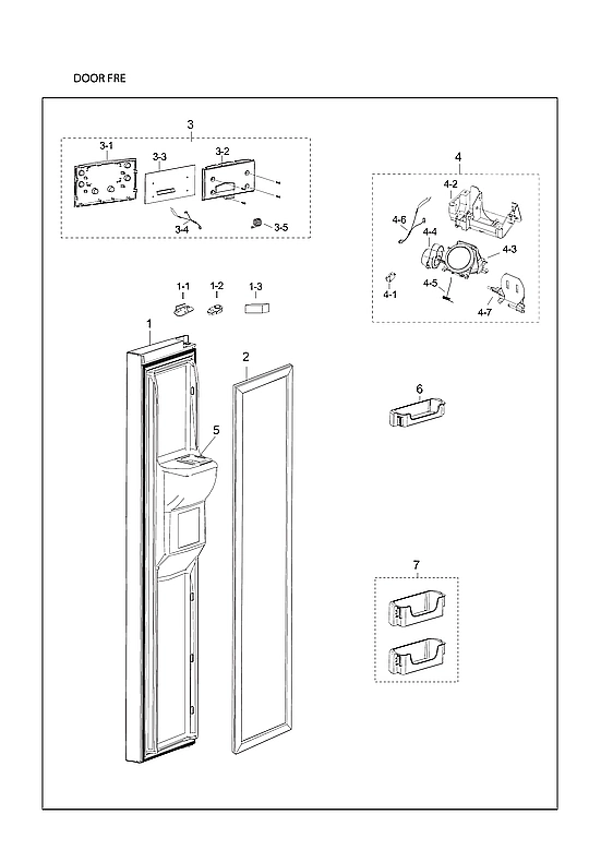 Freezer Door Parts