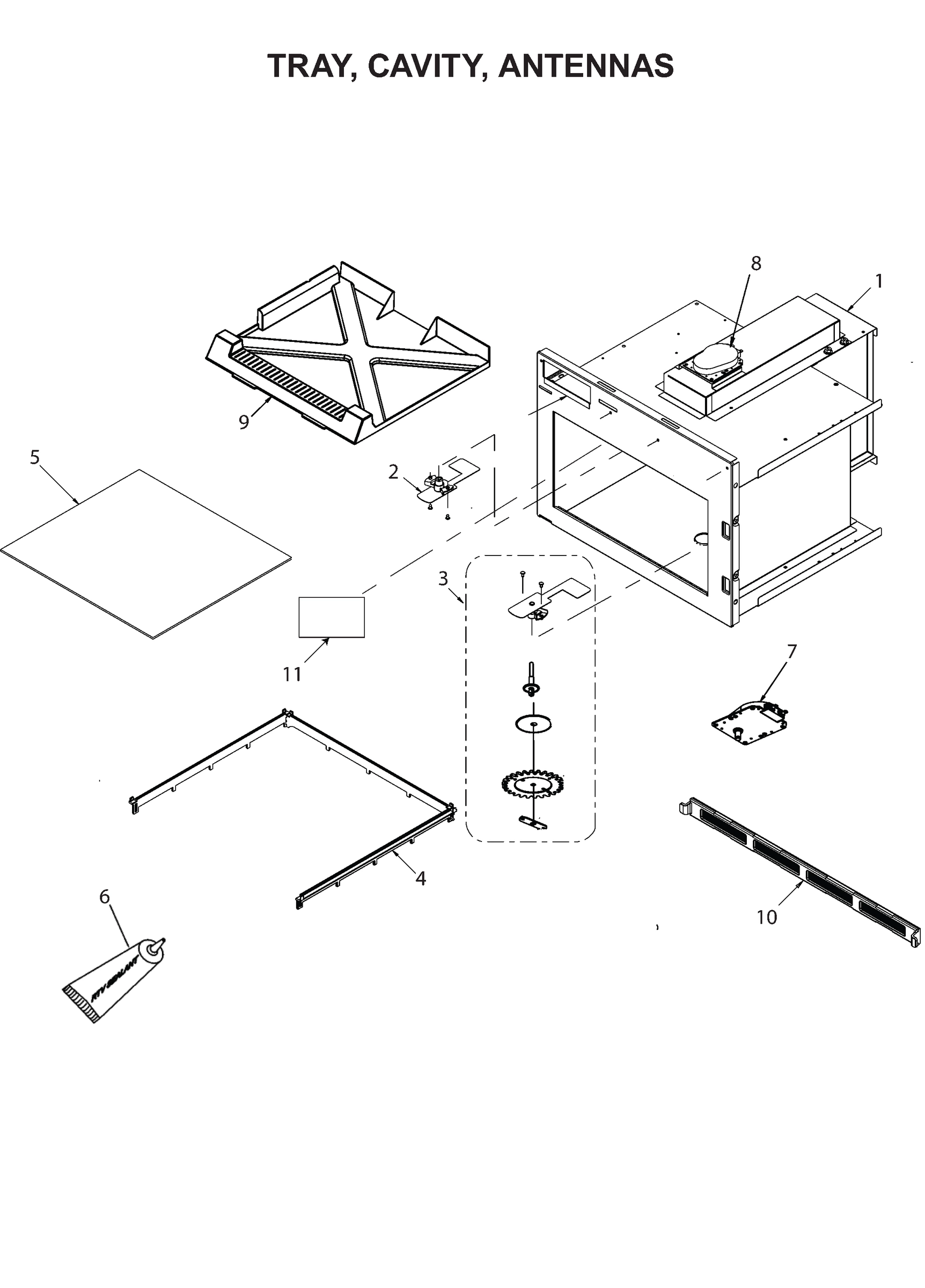 TRAY, CAVITY, ANTENNAS