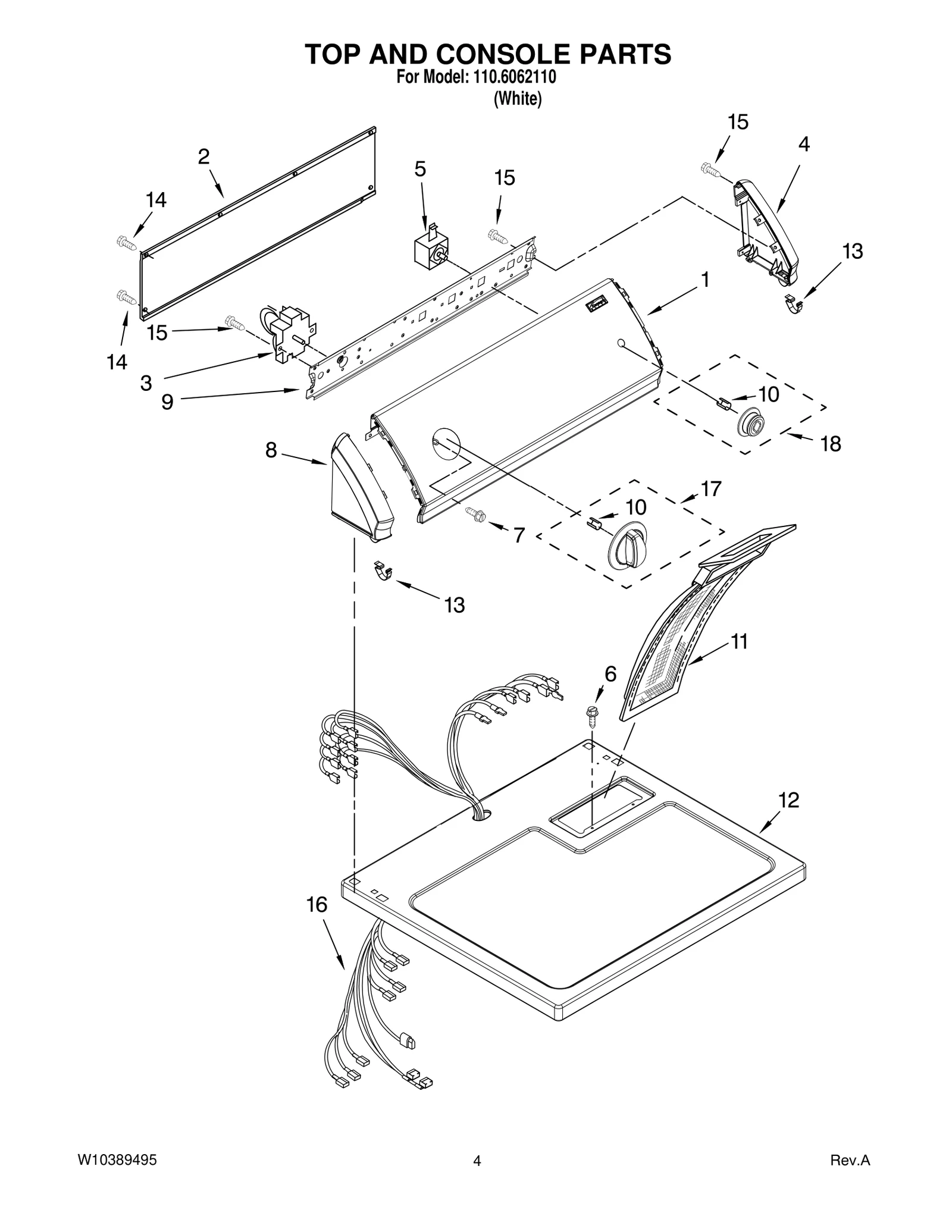 TOP AND CONSOLE PARTS