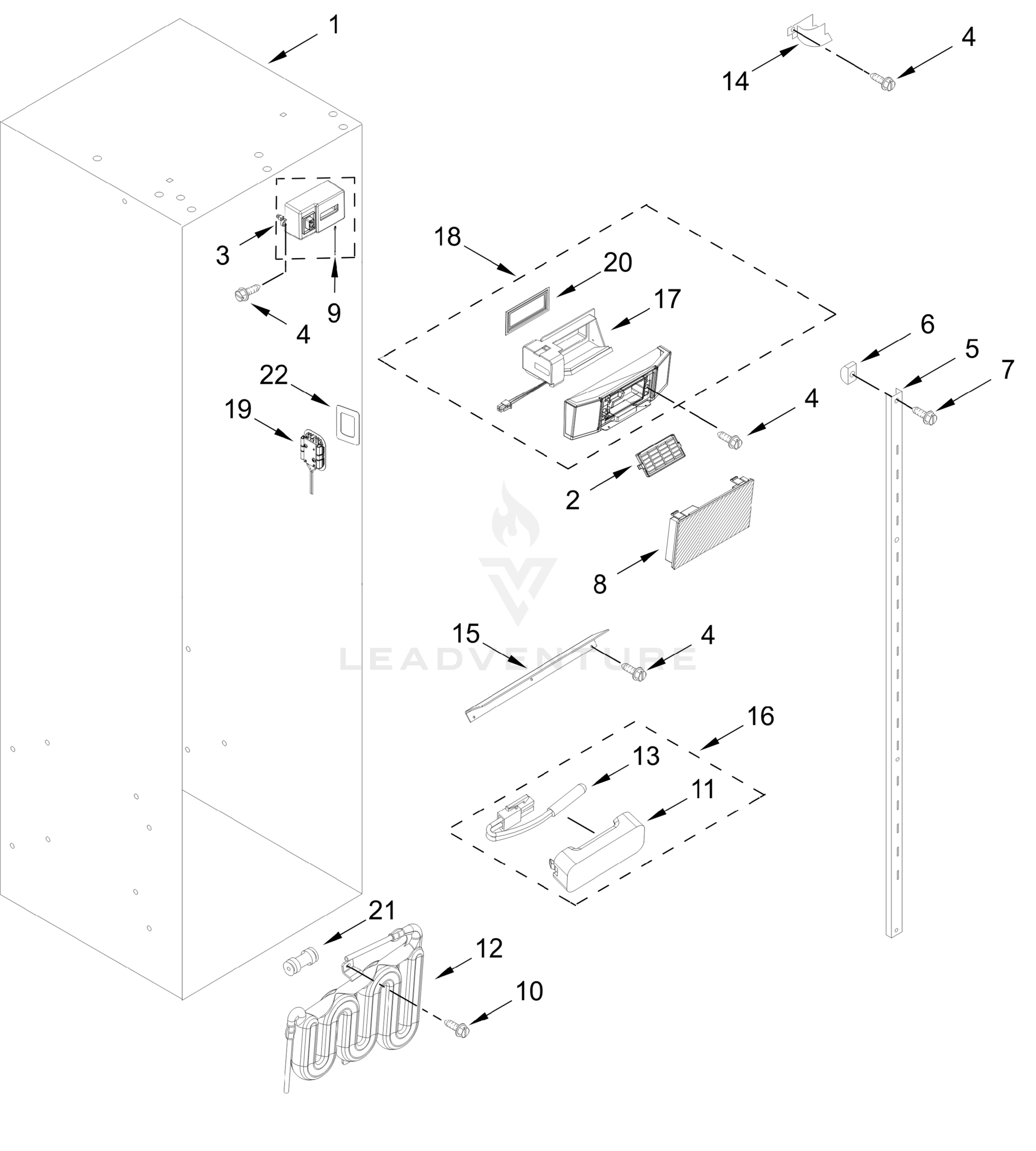 REFRIGERATOR LINER PARTS
