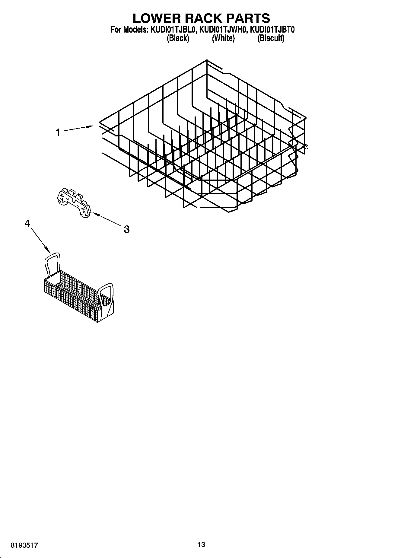 11 - LOWER RACK PARTS