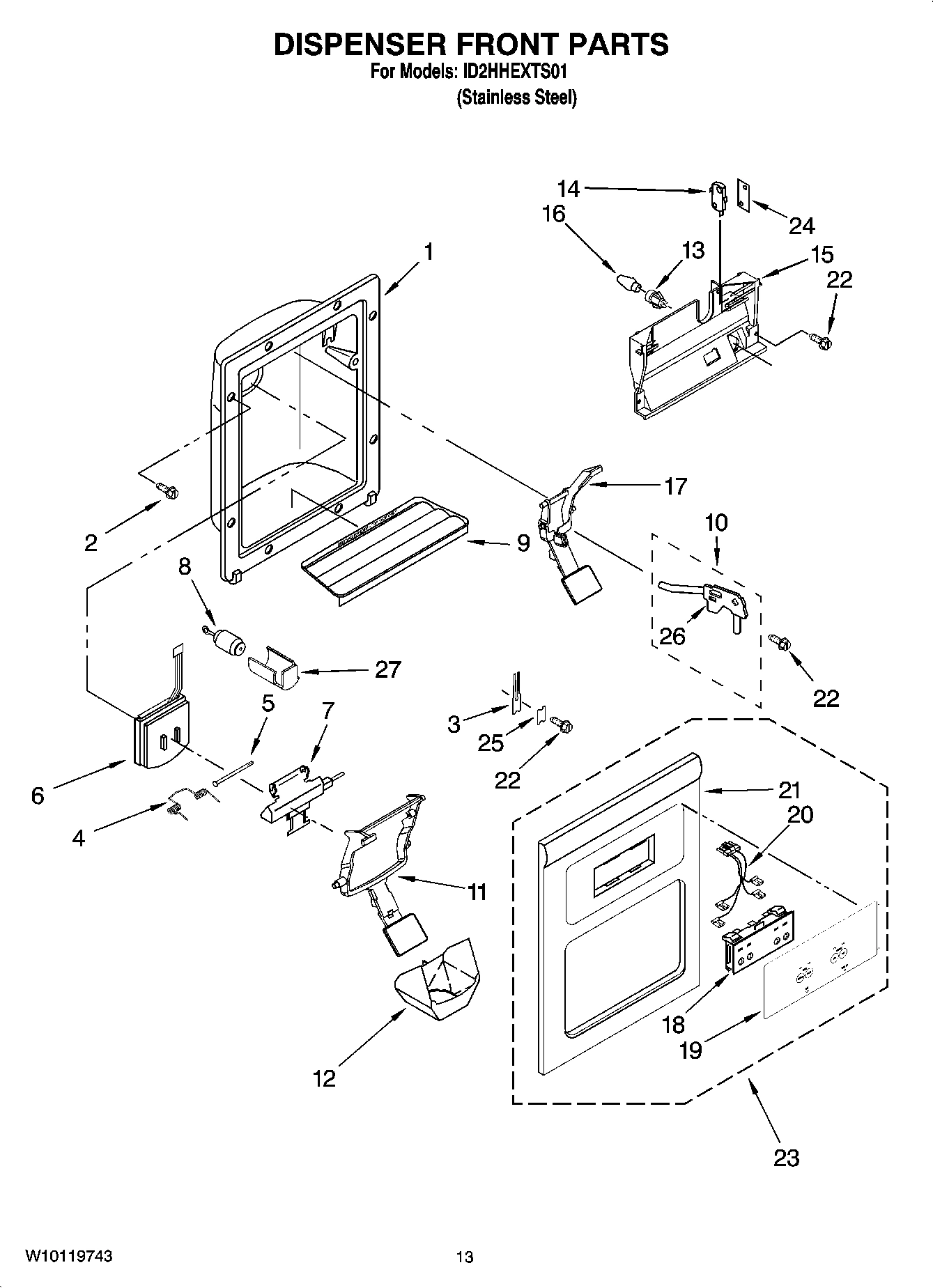 08 - DISPENSER FRONT PARTS