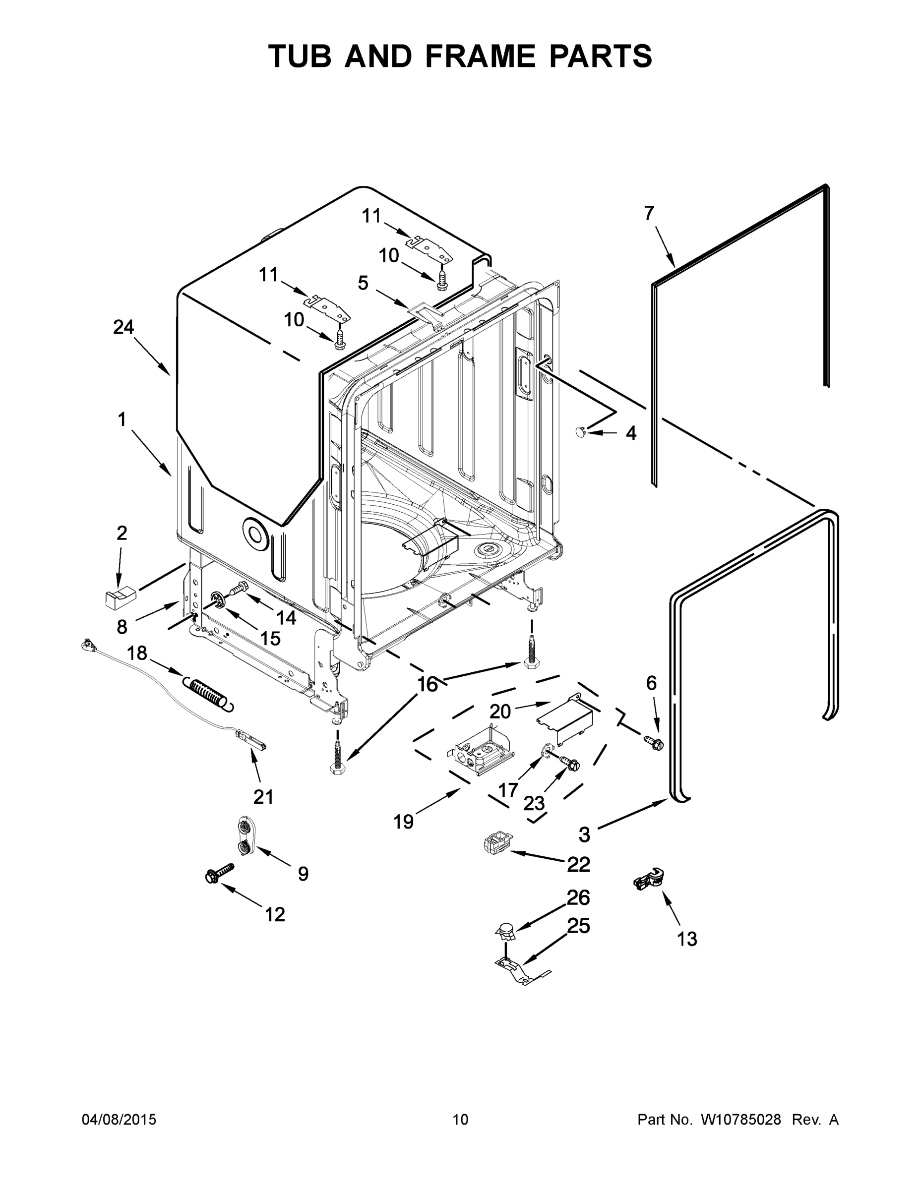 06 - TUB AND FRAME PARTS