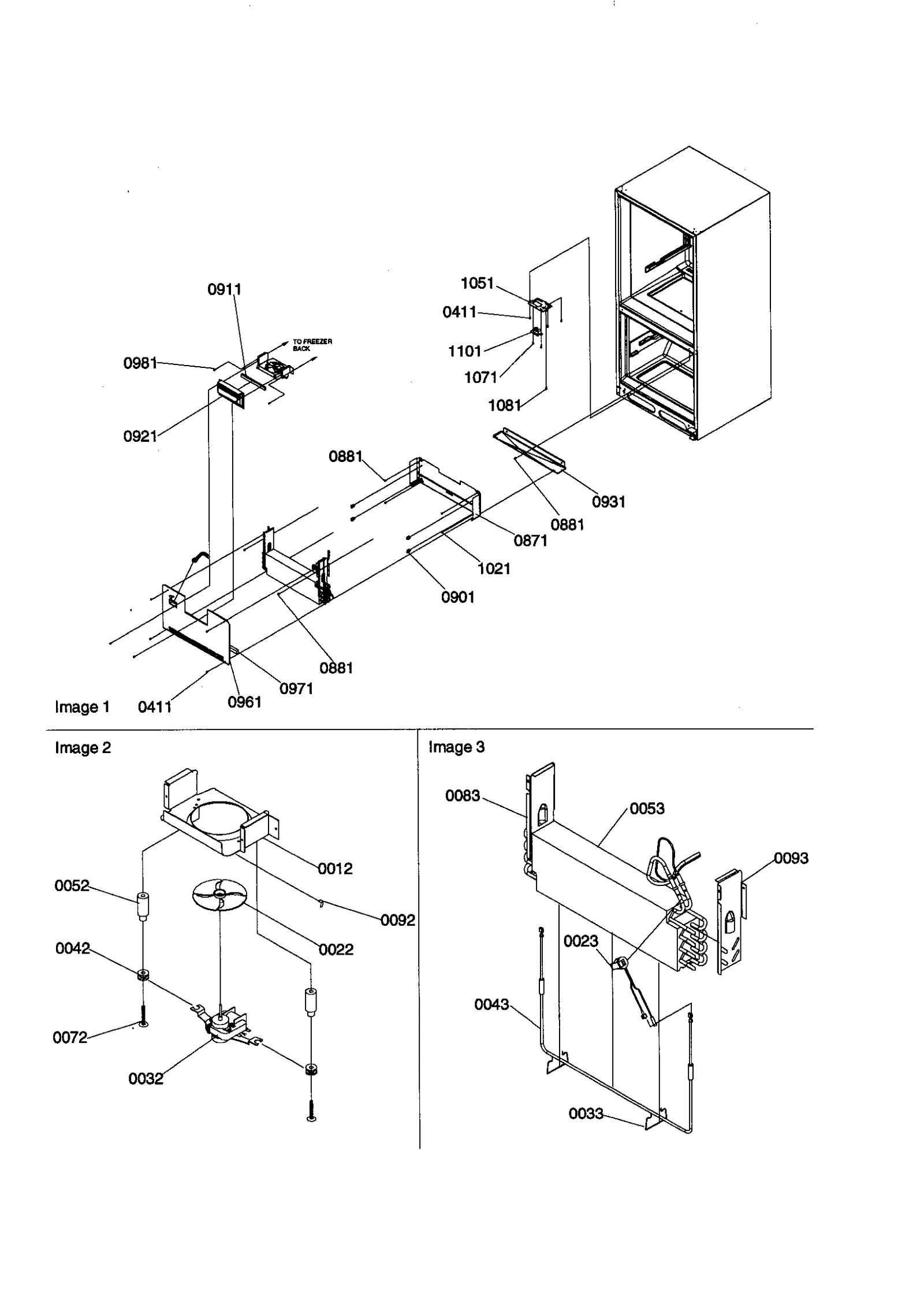 EVAPORATOR/FREEZER CONTROL ASSEMBLY