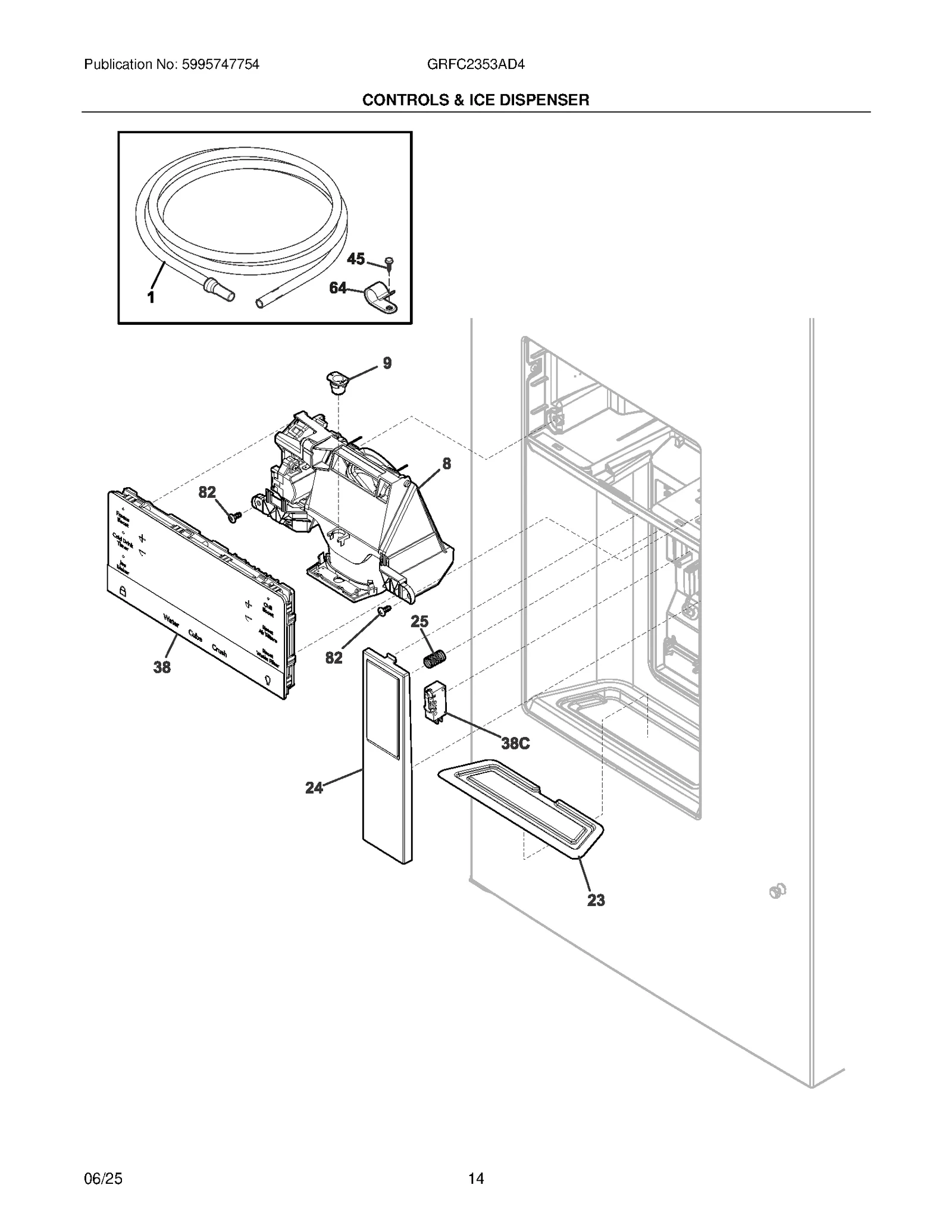 CONTROLS & ICE DISPENSER