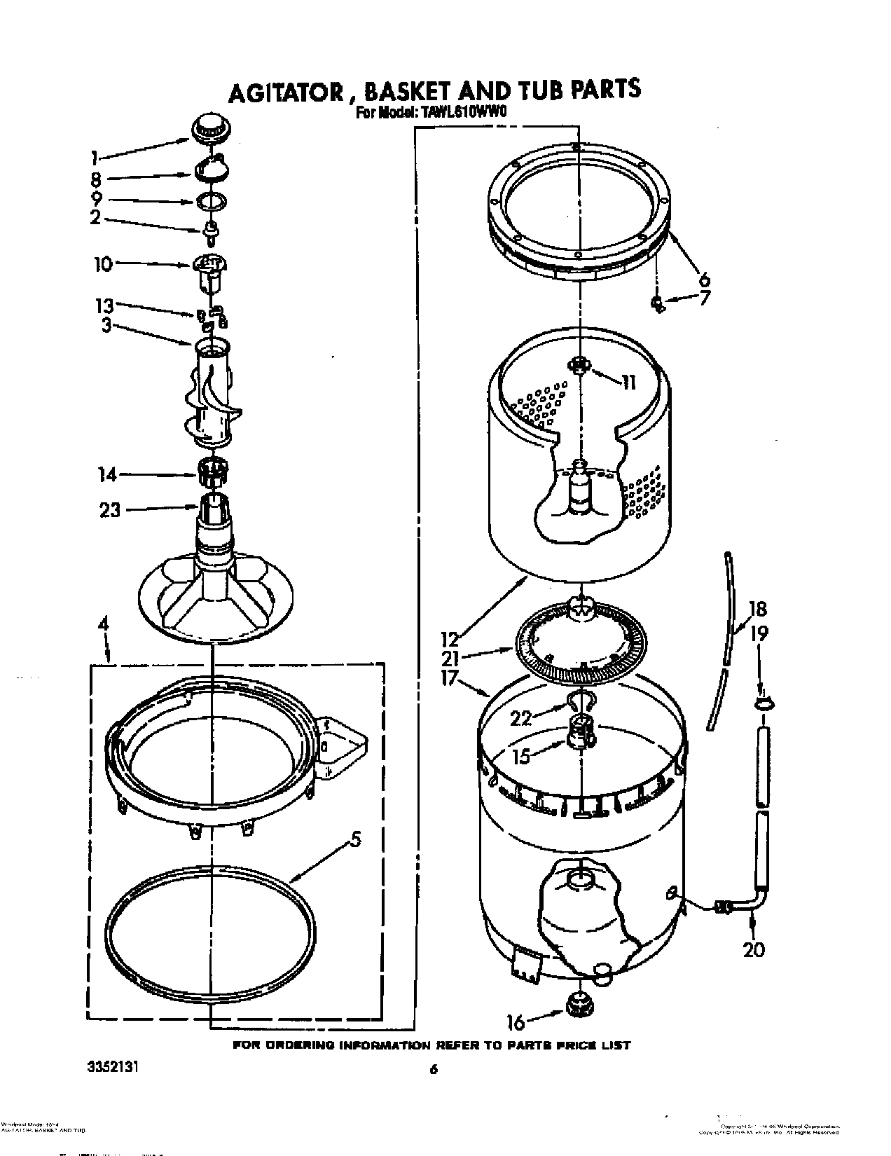 04 - AGITATOR, BASKET AND TUB
