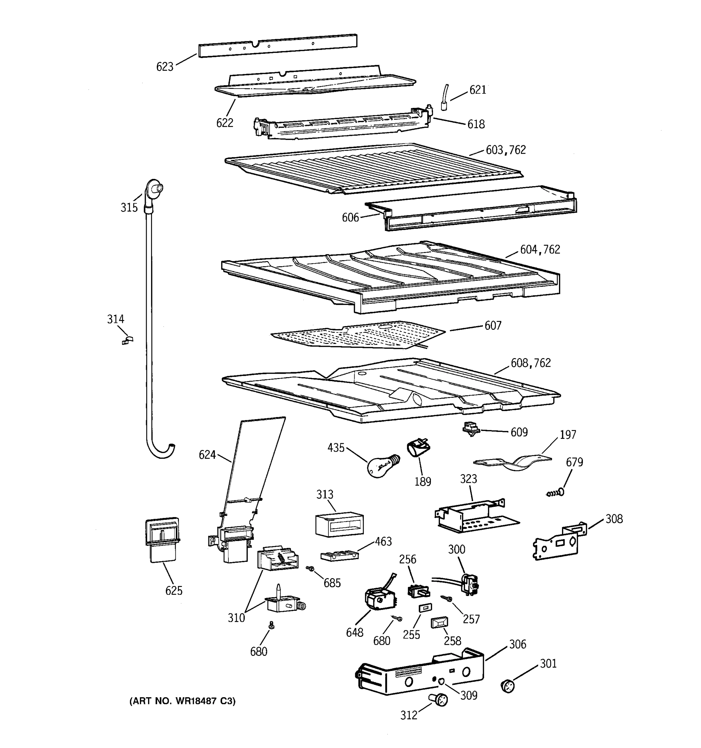 COMPARTMENT SEPARATOR PARTS