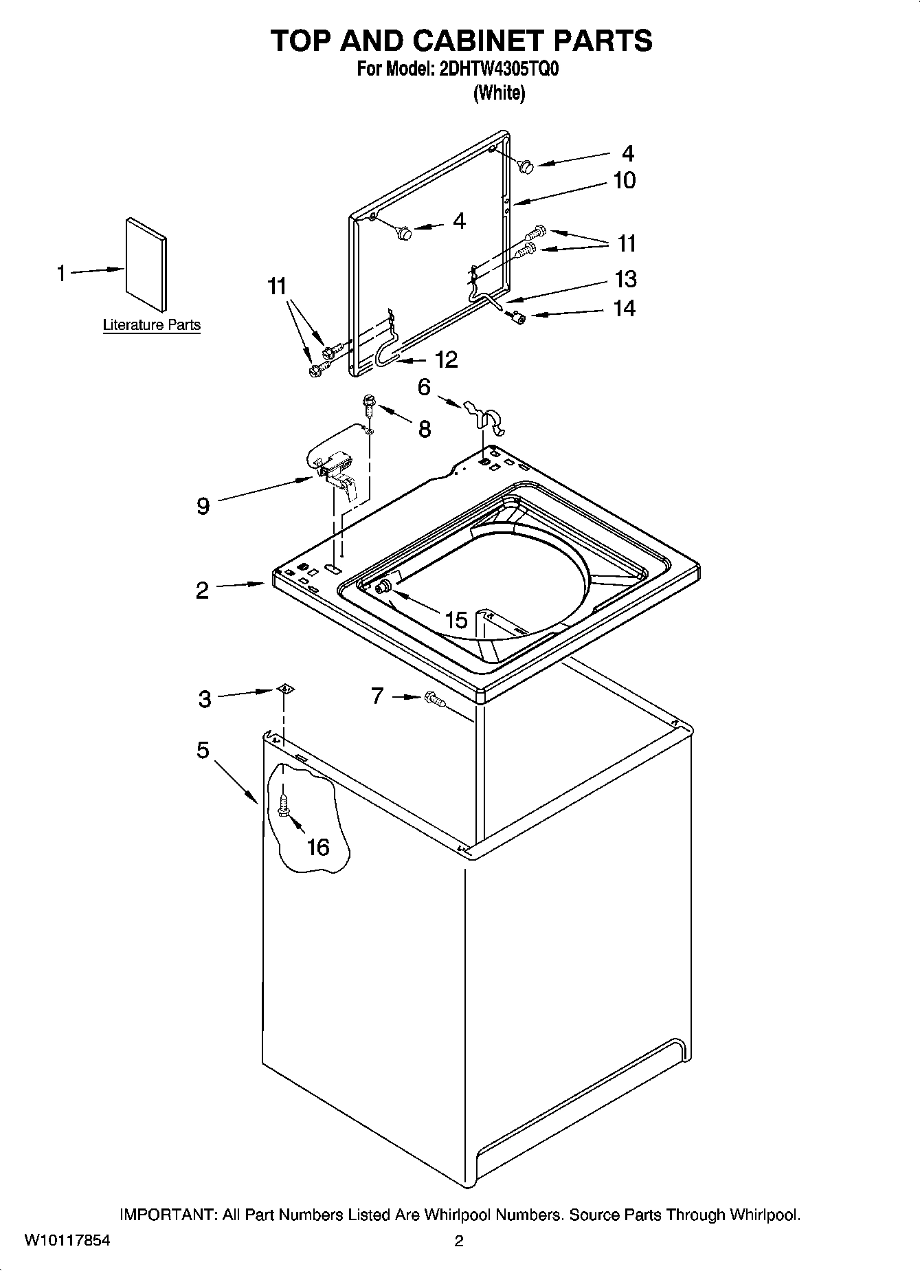 01 - TOP AND CABINET PARTS