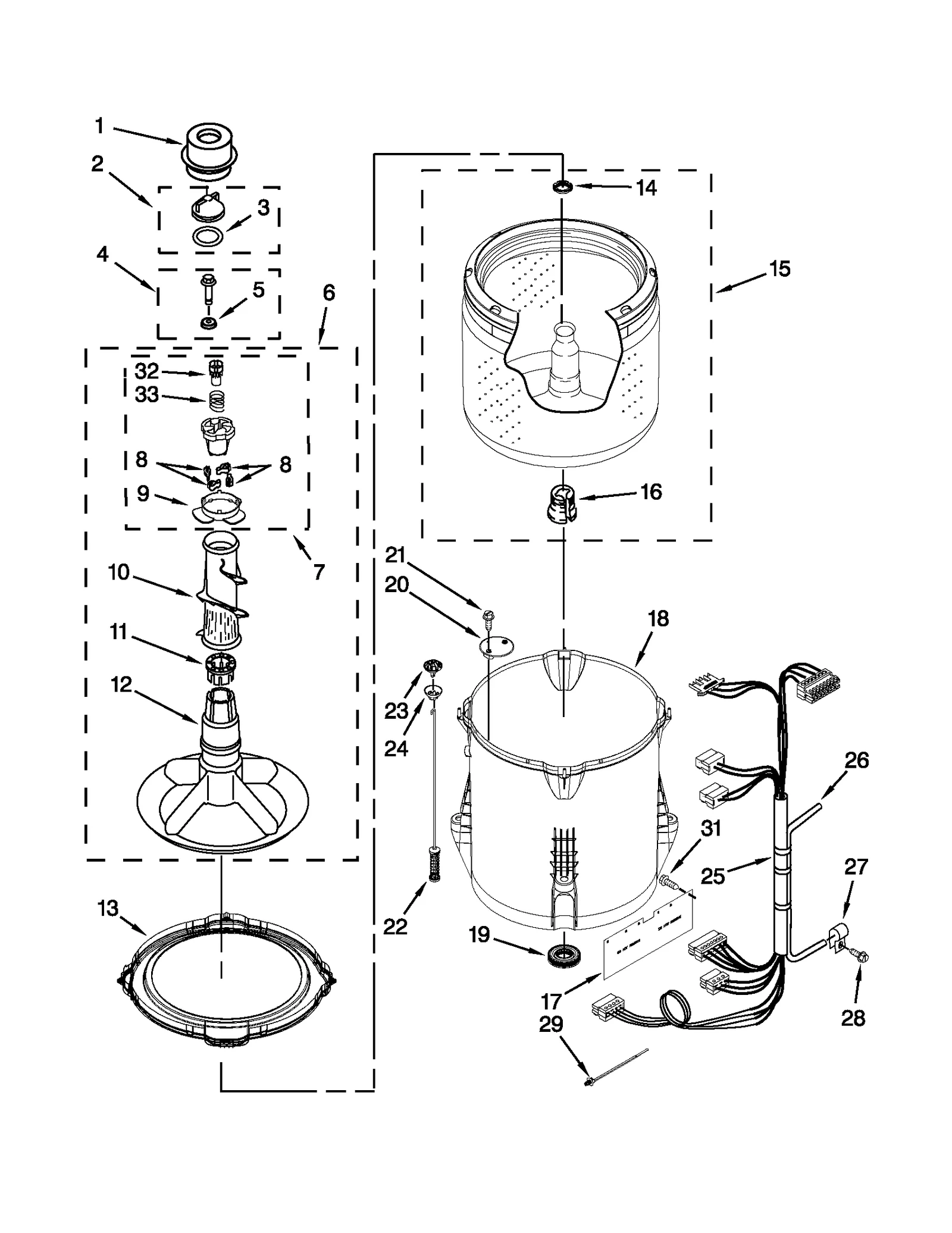 BASKET AND TUB PARTS