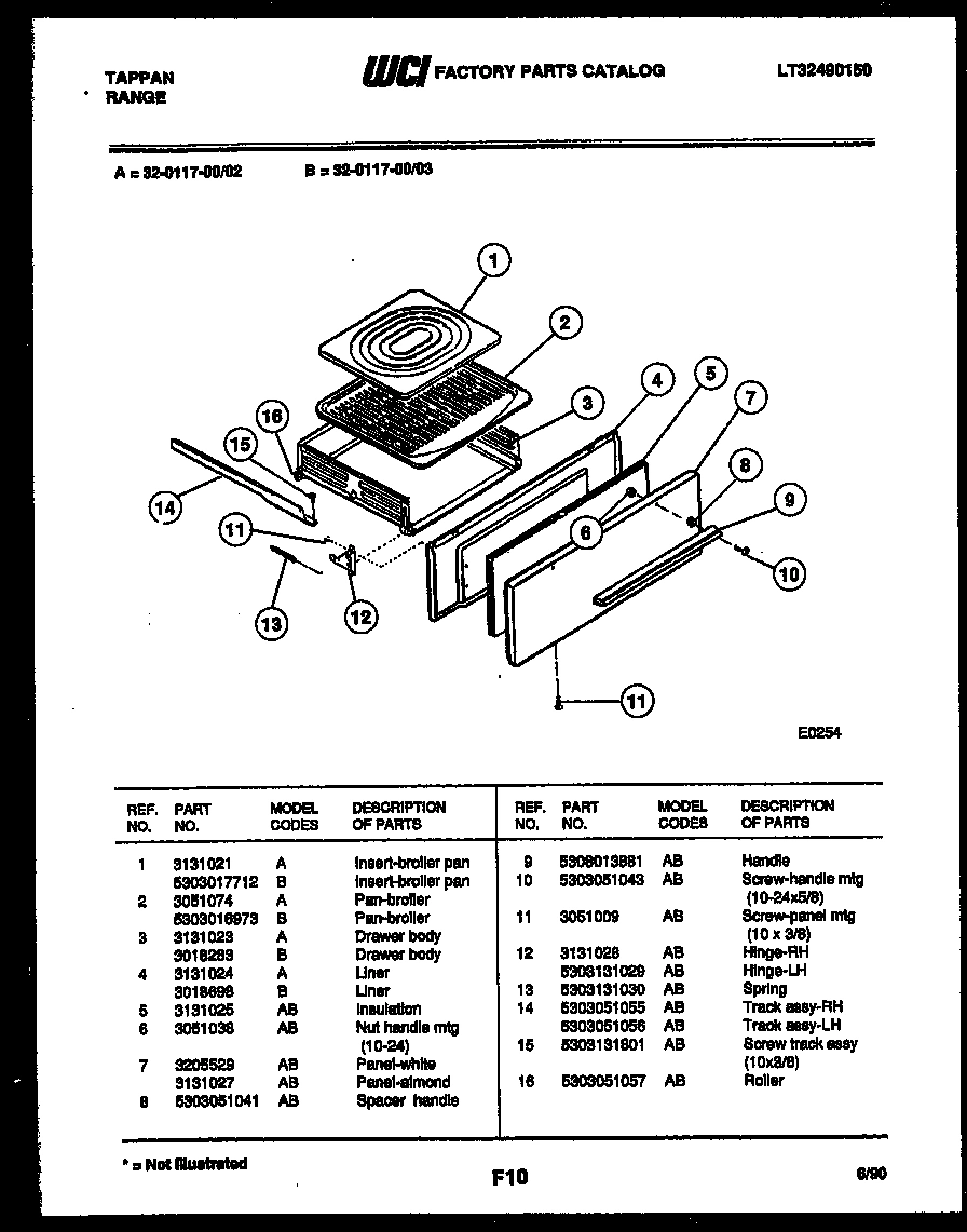 05 - BROILER DRAWER PARTS