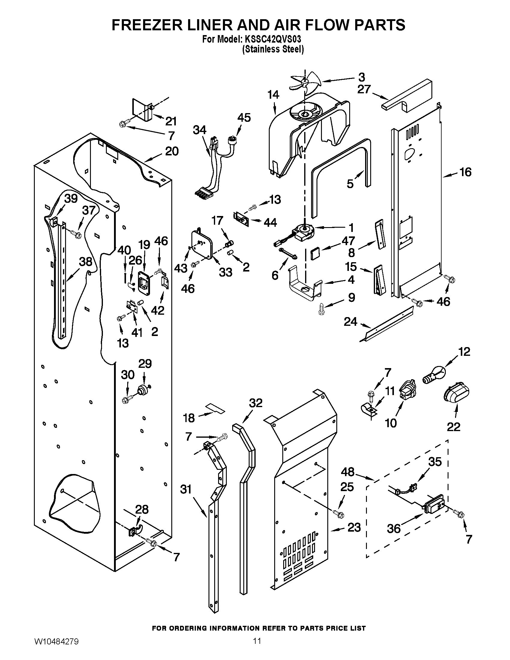 08 - FREEZER LINER AND AIR FLOW PARTS