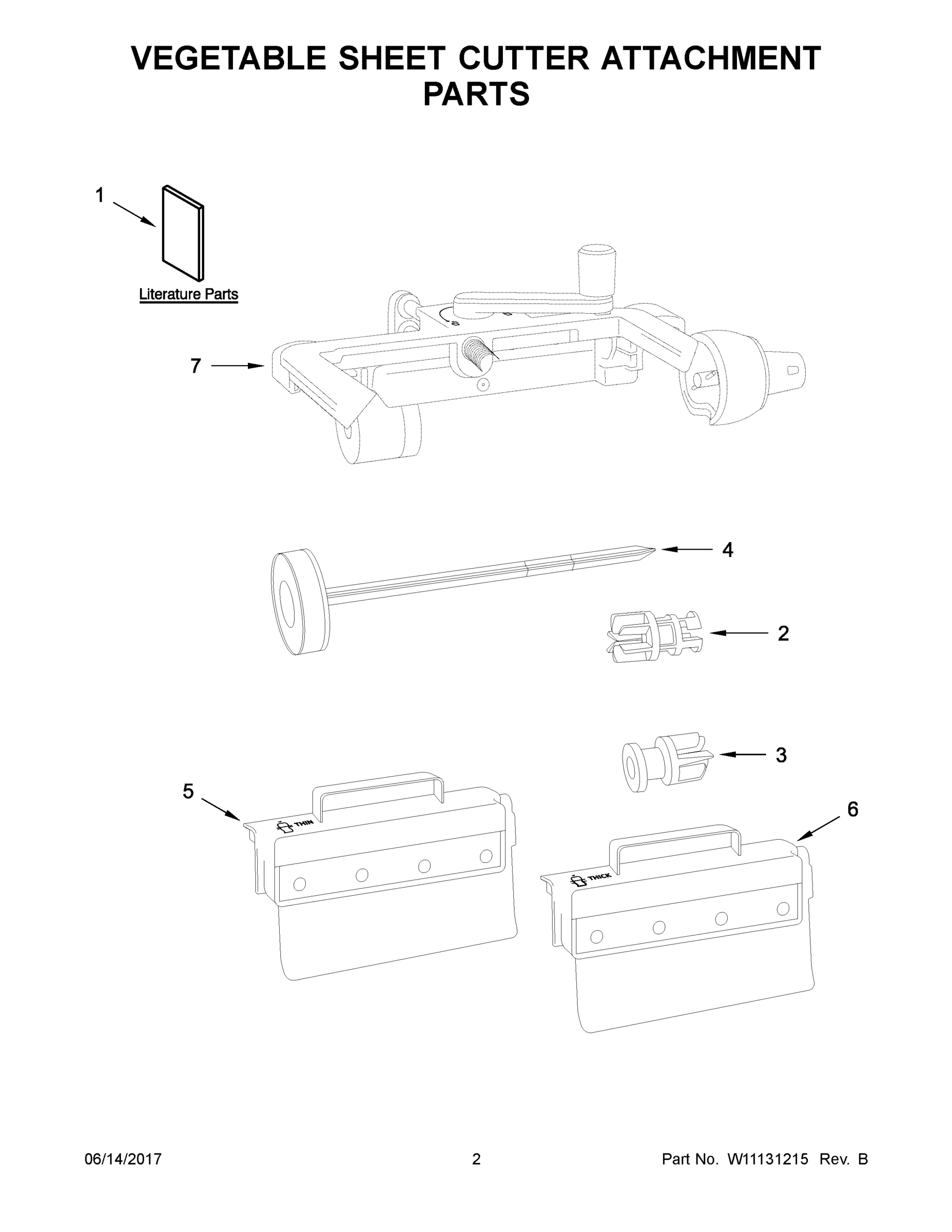 02 - VEGETABLE SHEET CUTTER ATTACHMENT PARTS