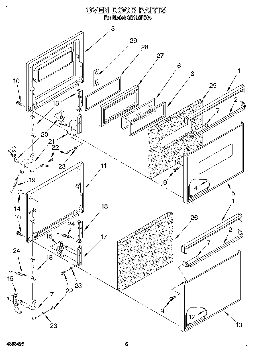 04 - OVEN DOOR, LIT/OPTIONAL