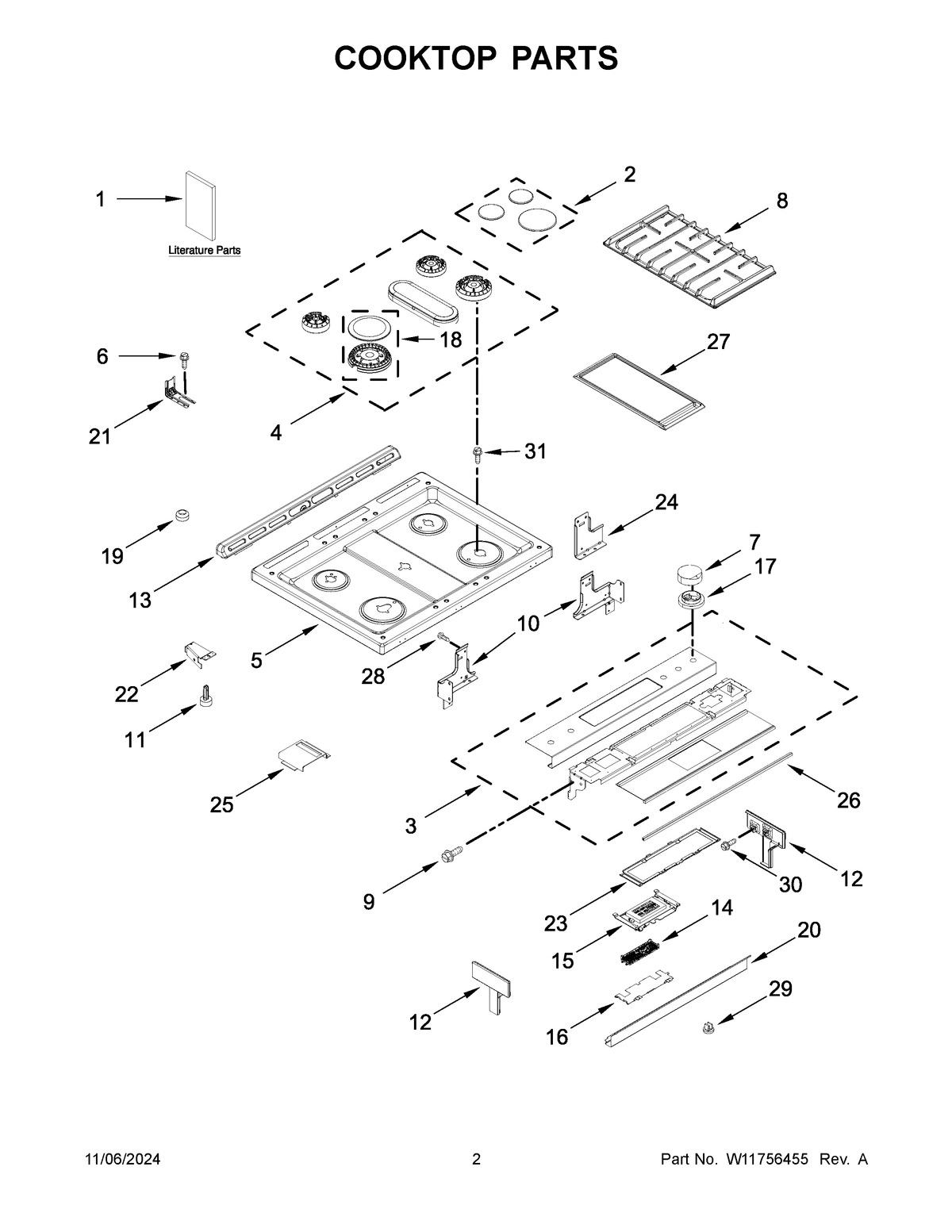 02 - COOKTOP PARTS