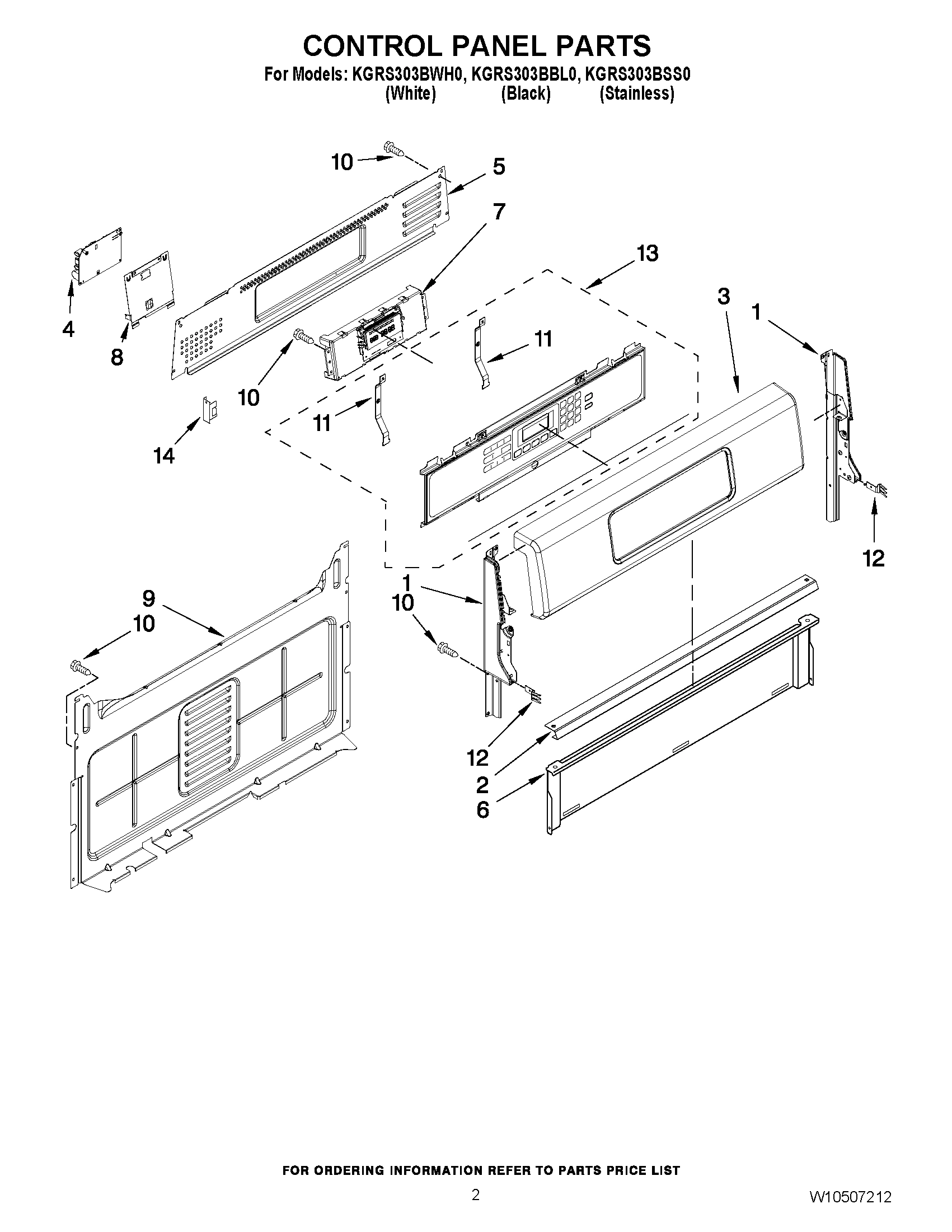 02 - CONTROL PANEL PARTS