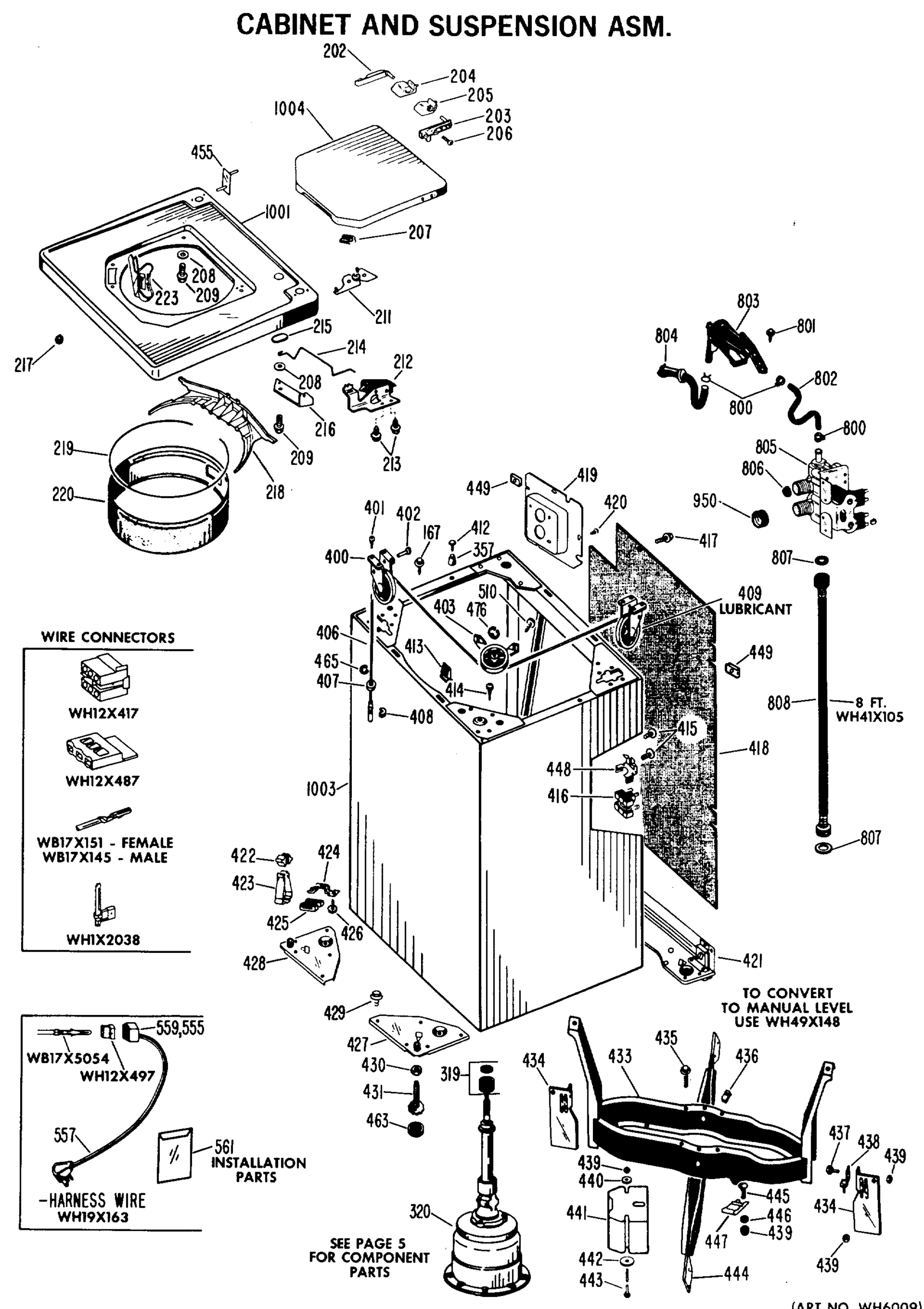CABINET AND SUSPENSION ASM.