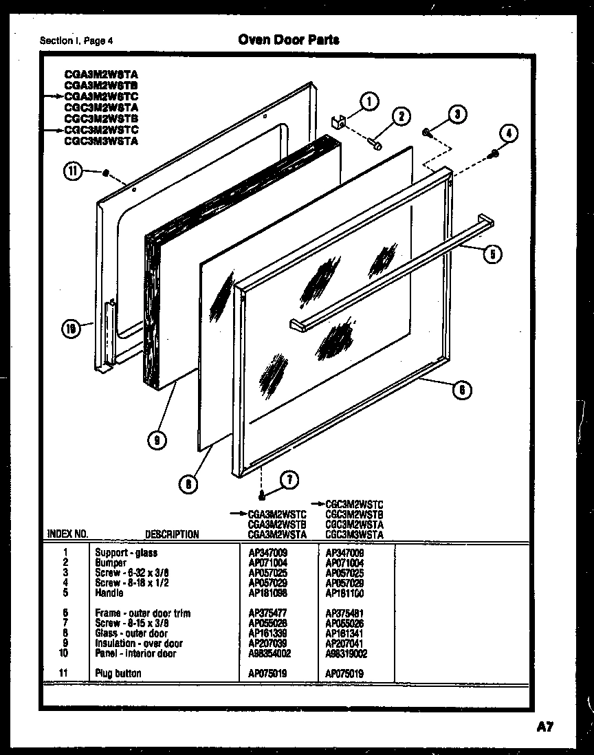 03 - OVEN DOOR PARTS