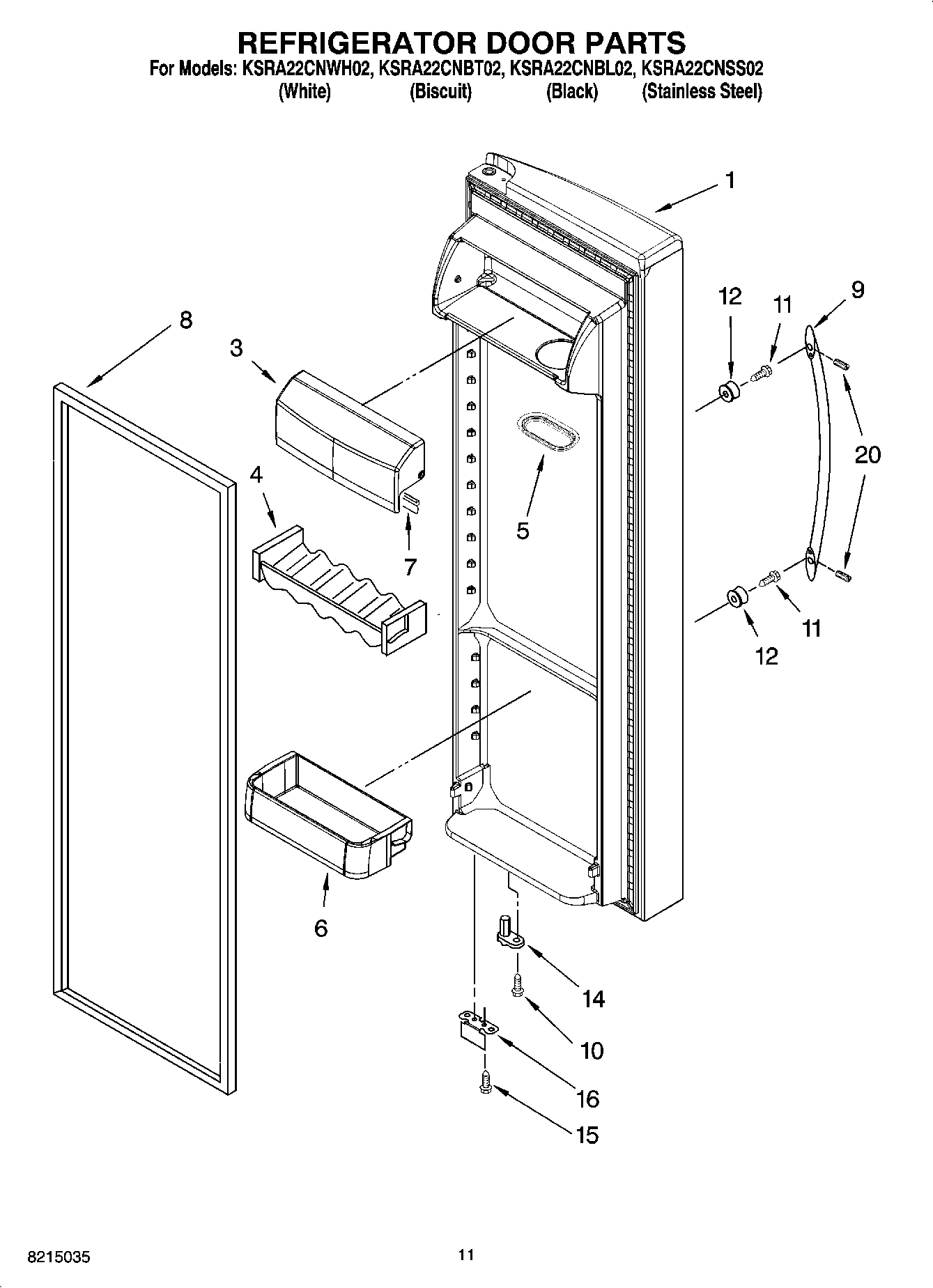 07 - REFRIGERATOR DOOR PARTS